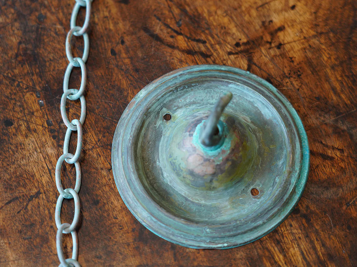 The Capel Bach Opaline Glass Pendant in Verdigris - Image 11