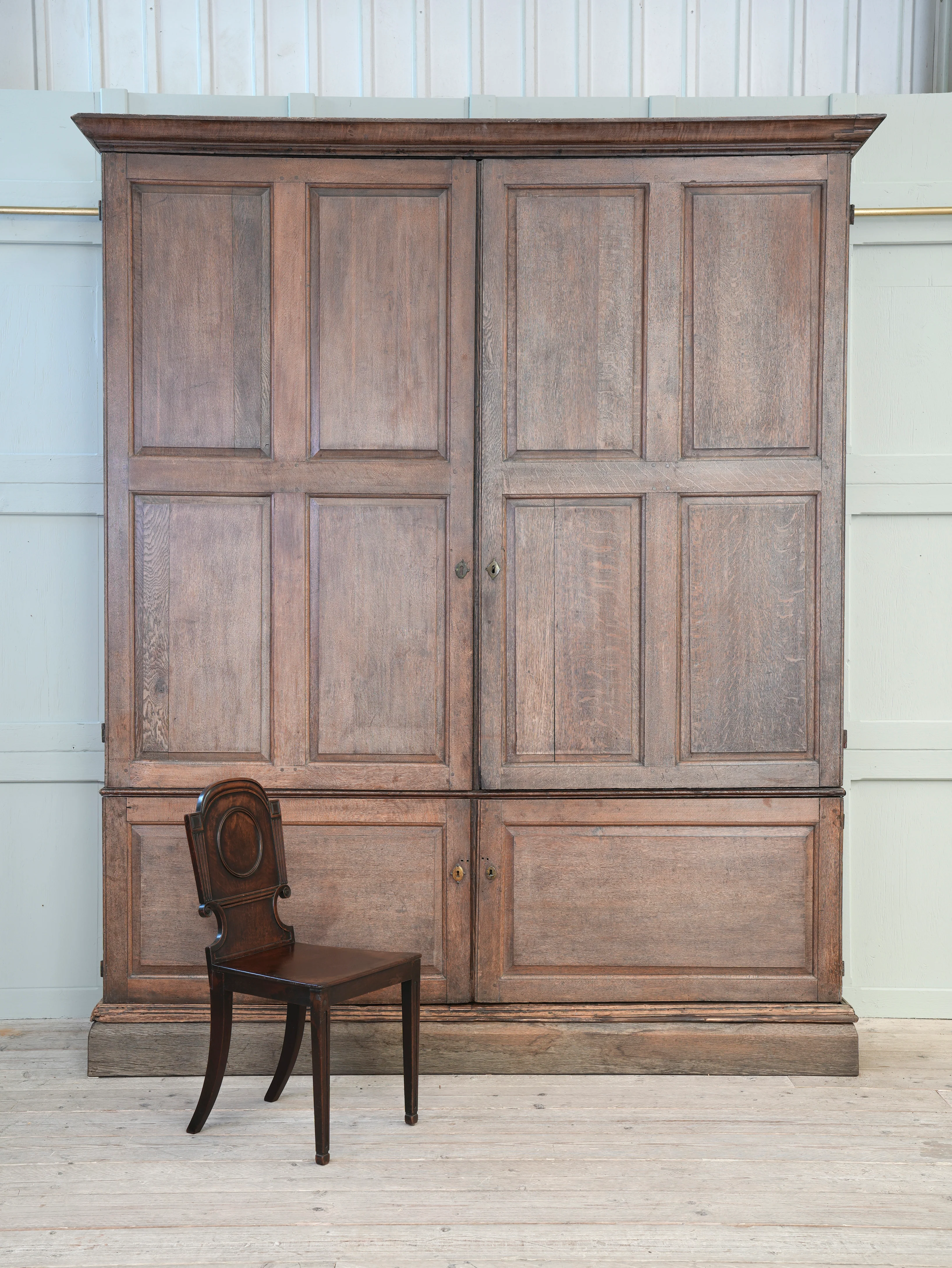 A George II Oak Housekeepers Cupboard - Image 3