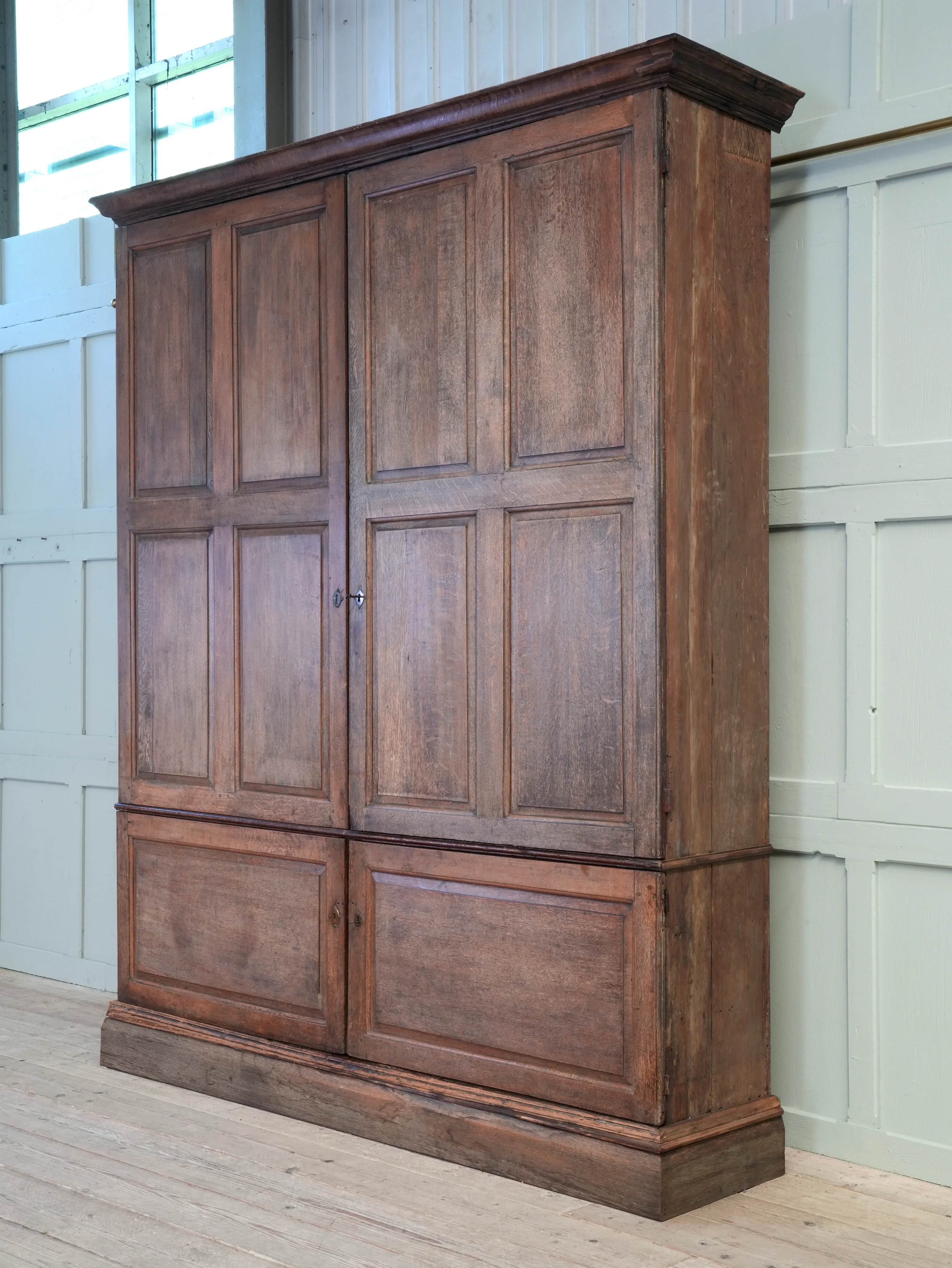 A George II Oak Housekeepers Cupboard - Image 6