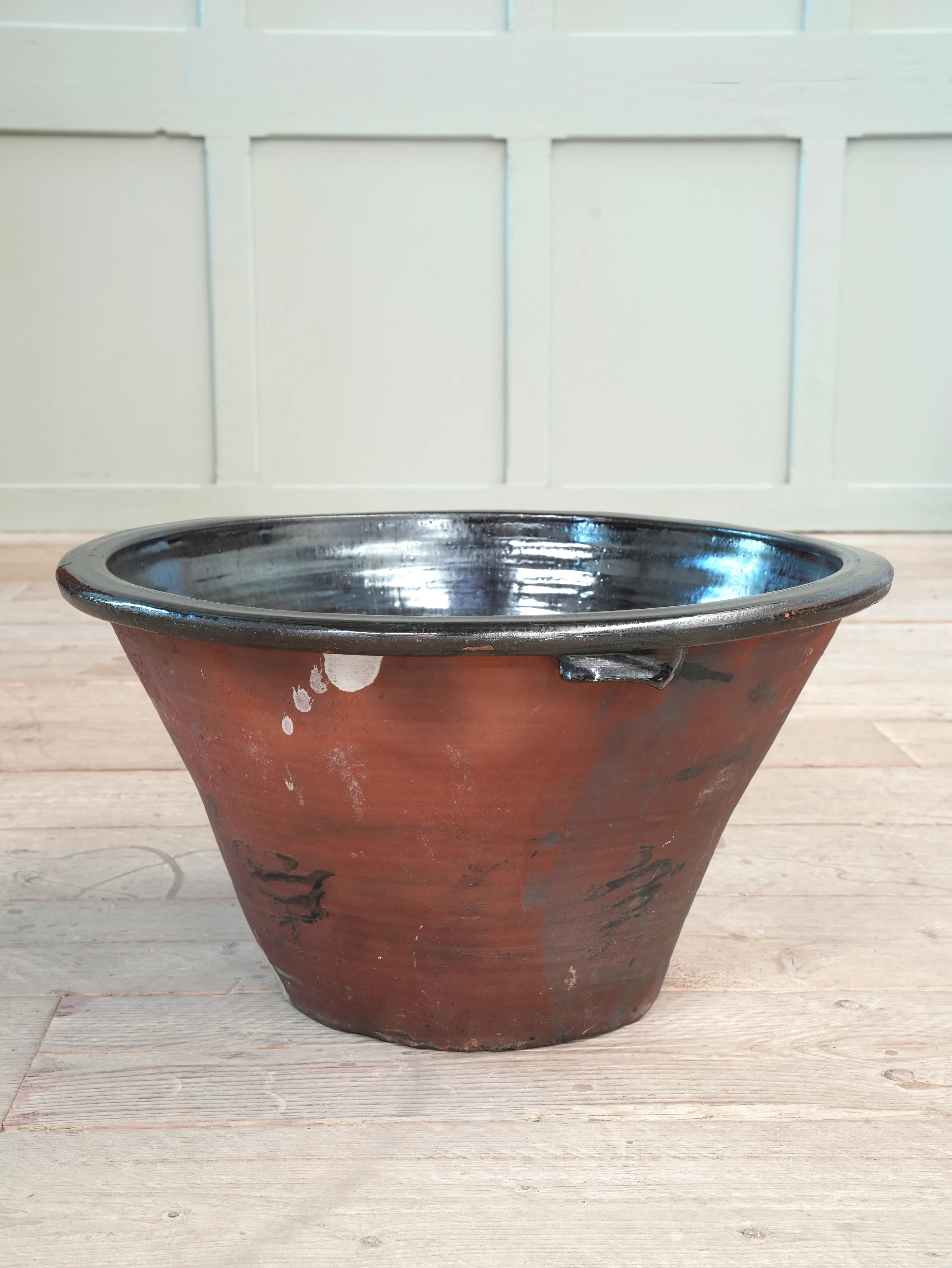 A Large Glazed 19th Century Dairy Bowl - Image 2