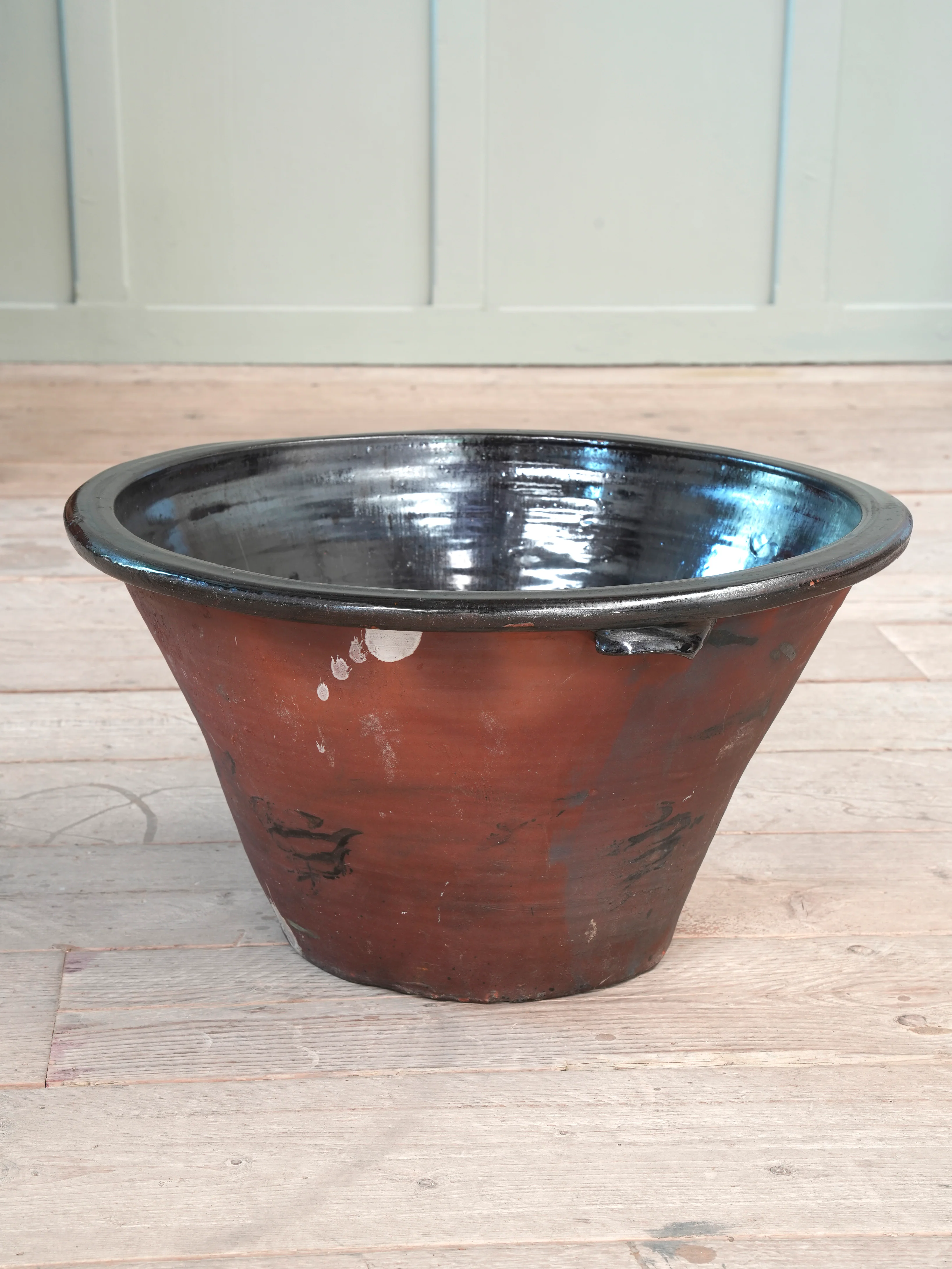 A Large Glazed 19th Century Dairy Bowl - Image 4