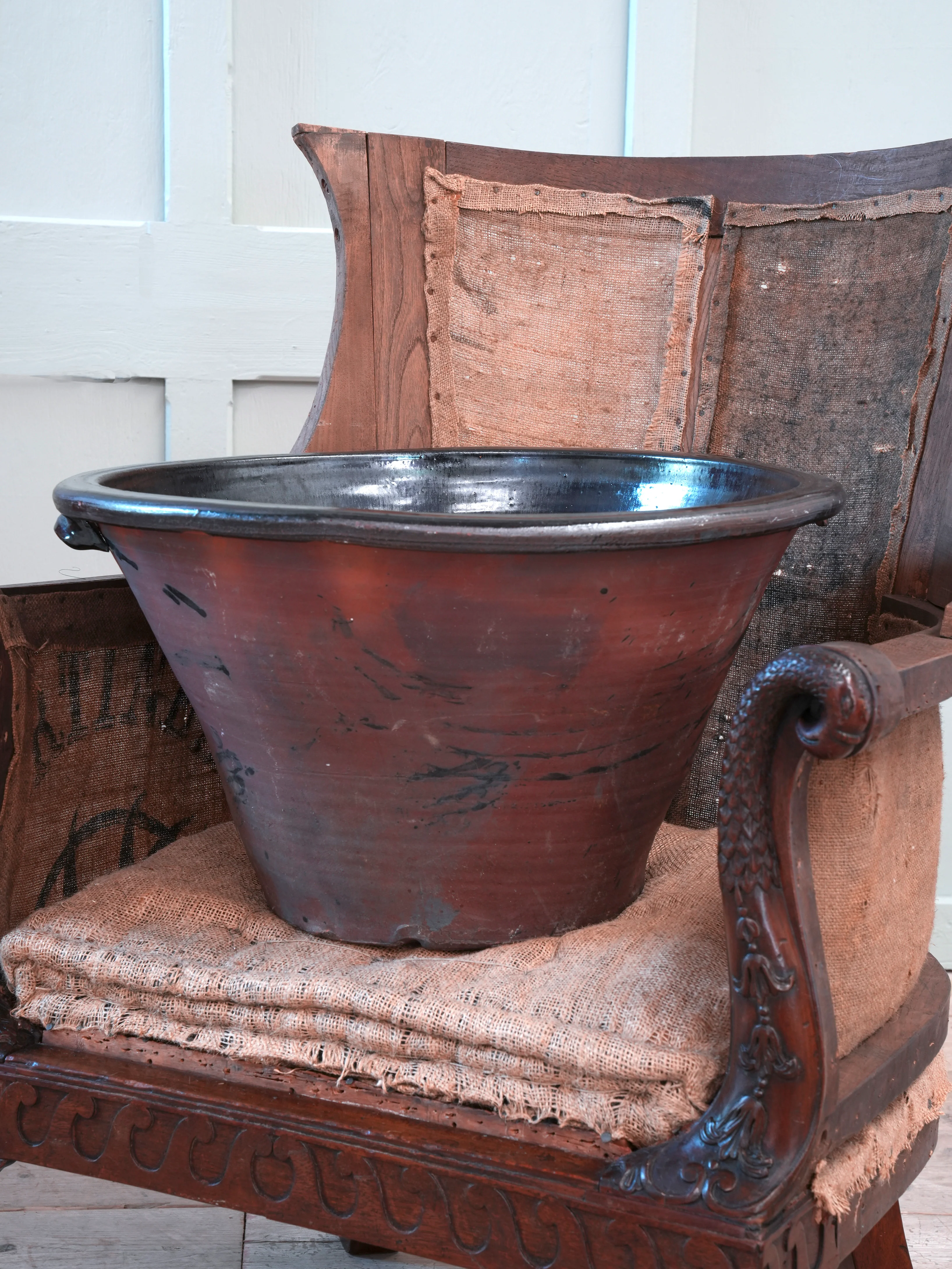 A Large Glazed 19th Century Dairy Bowl - Image 5