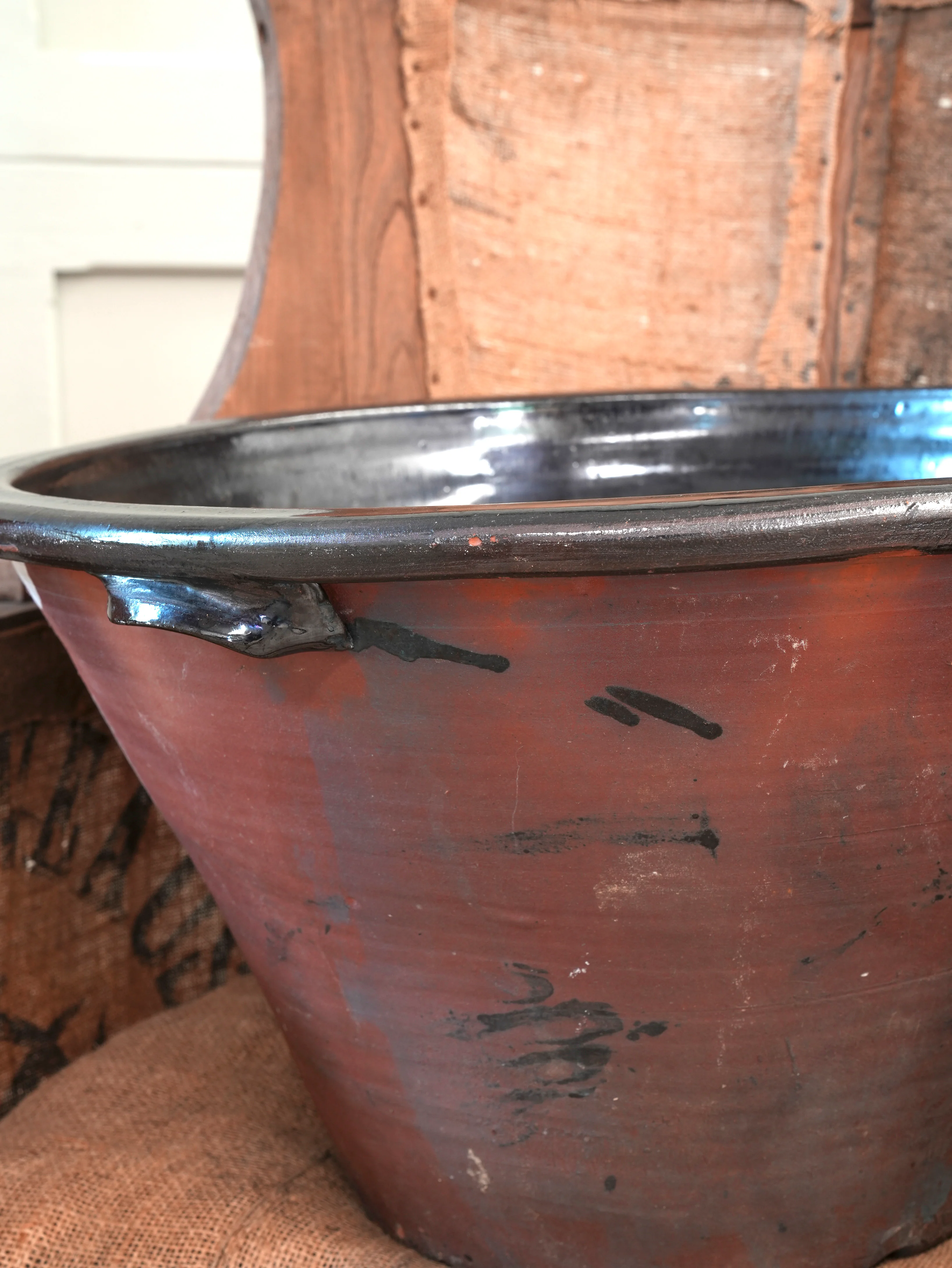 A Large Glazed 19th Century Dairy Bowl - Image 6