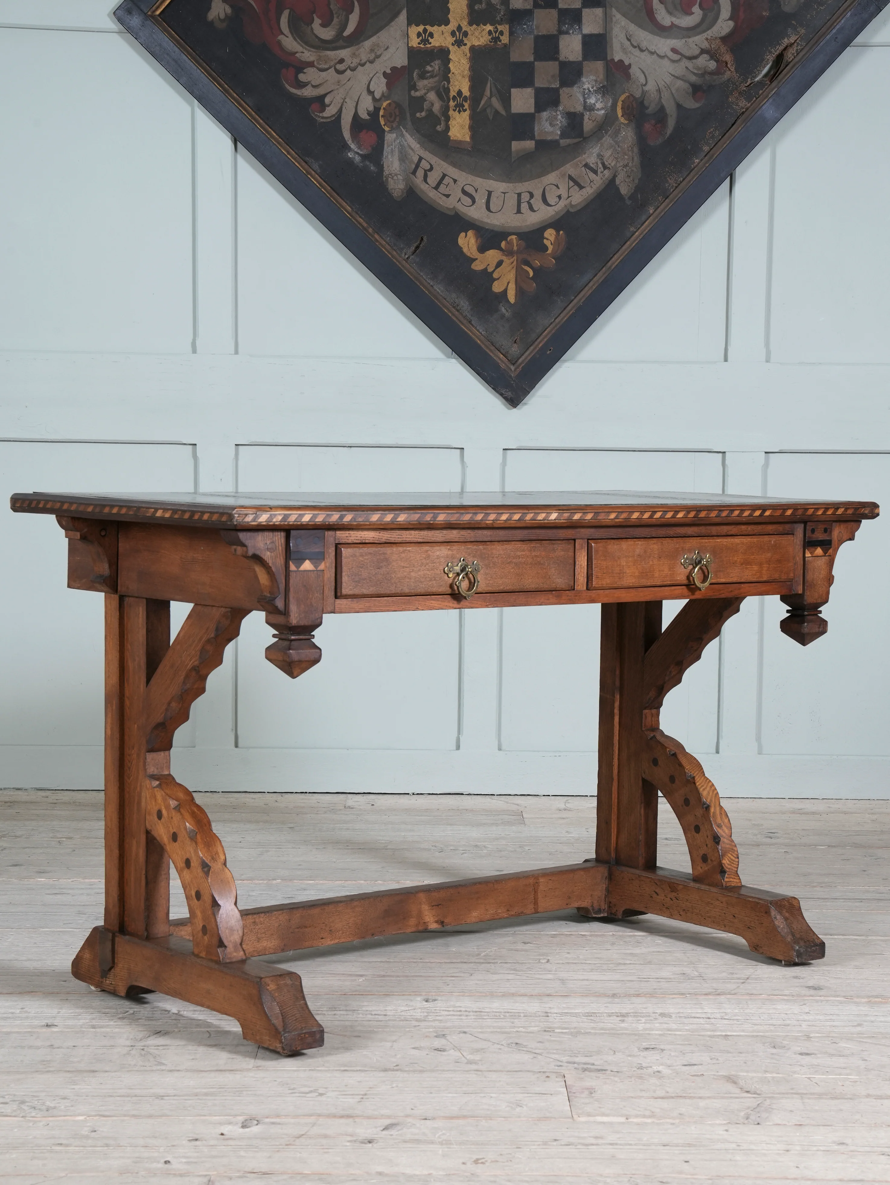 A Gothic Revival Desk in the manner of Charles Bevan - Image 2