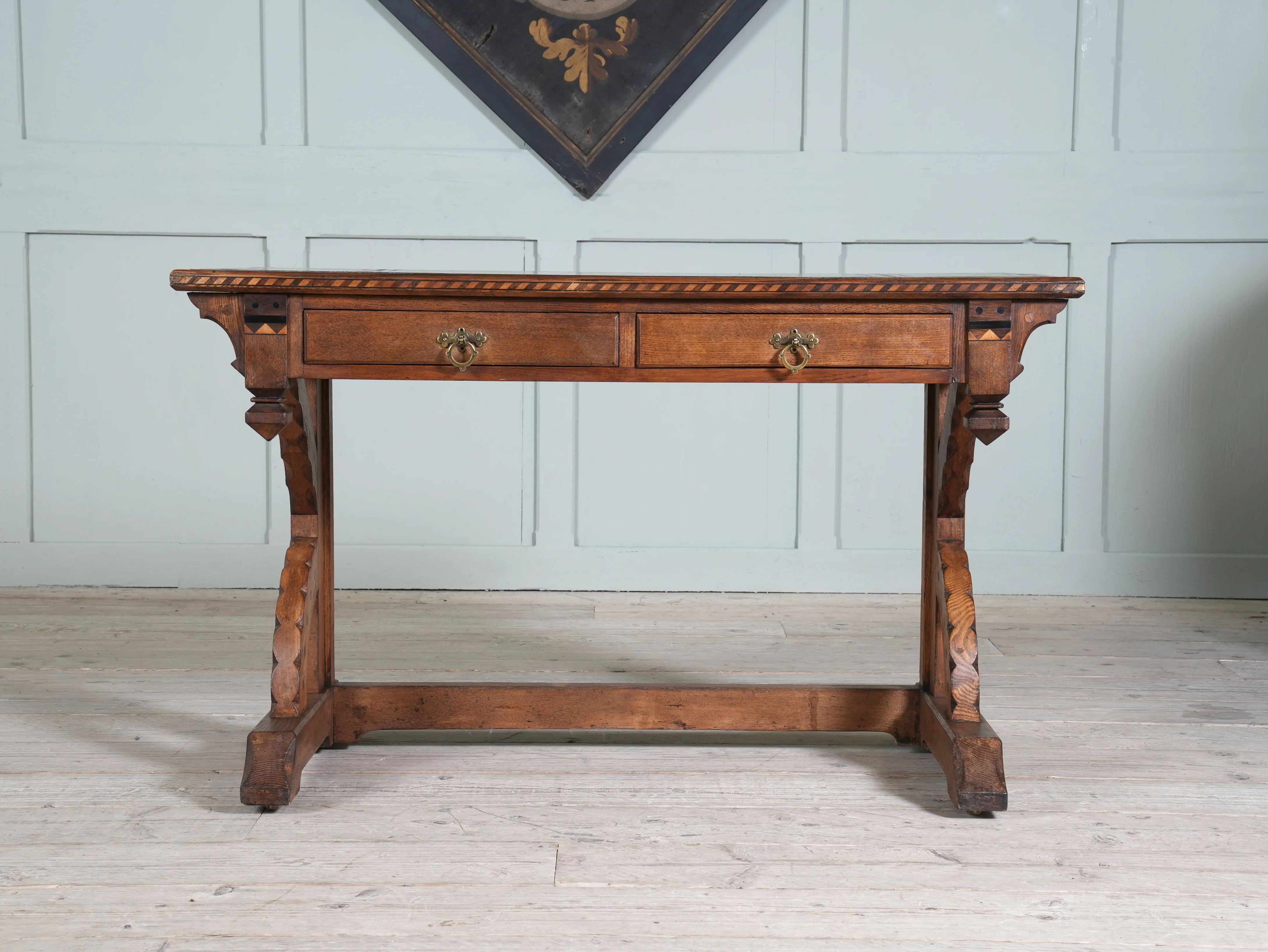 A Gothic Revival Desk in the manner of Charles Bevan - Image 5