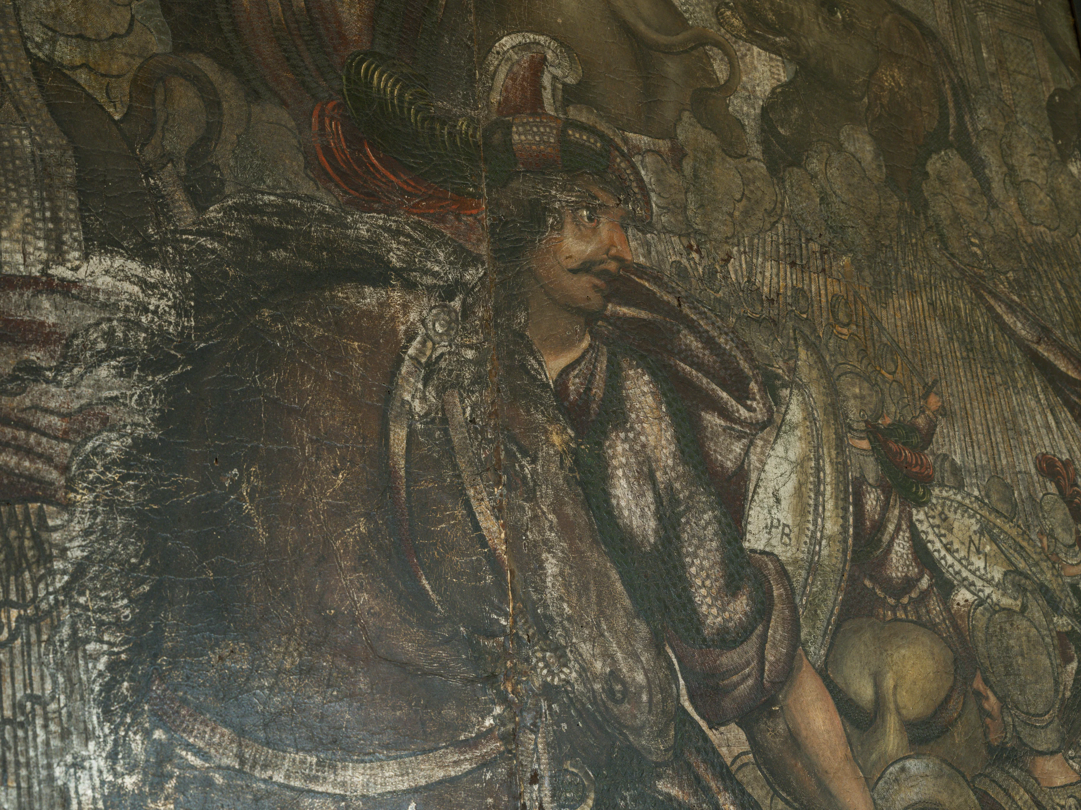 18th Century Oil on Leather "The Battle of Cannae" - Image 17