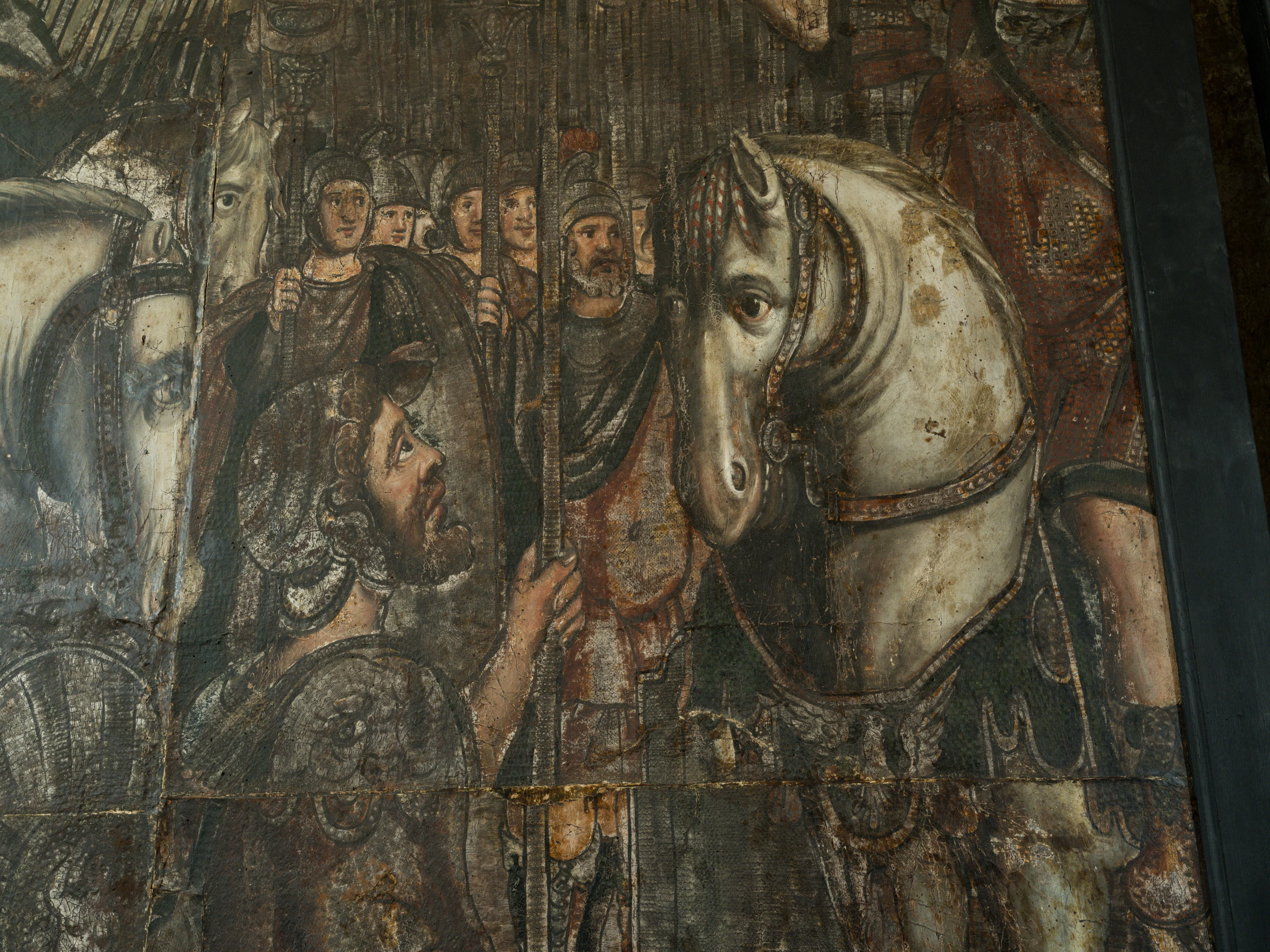 18th Century Oil on Leather "The Battle of Cannae" - Image 18