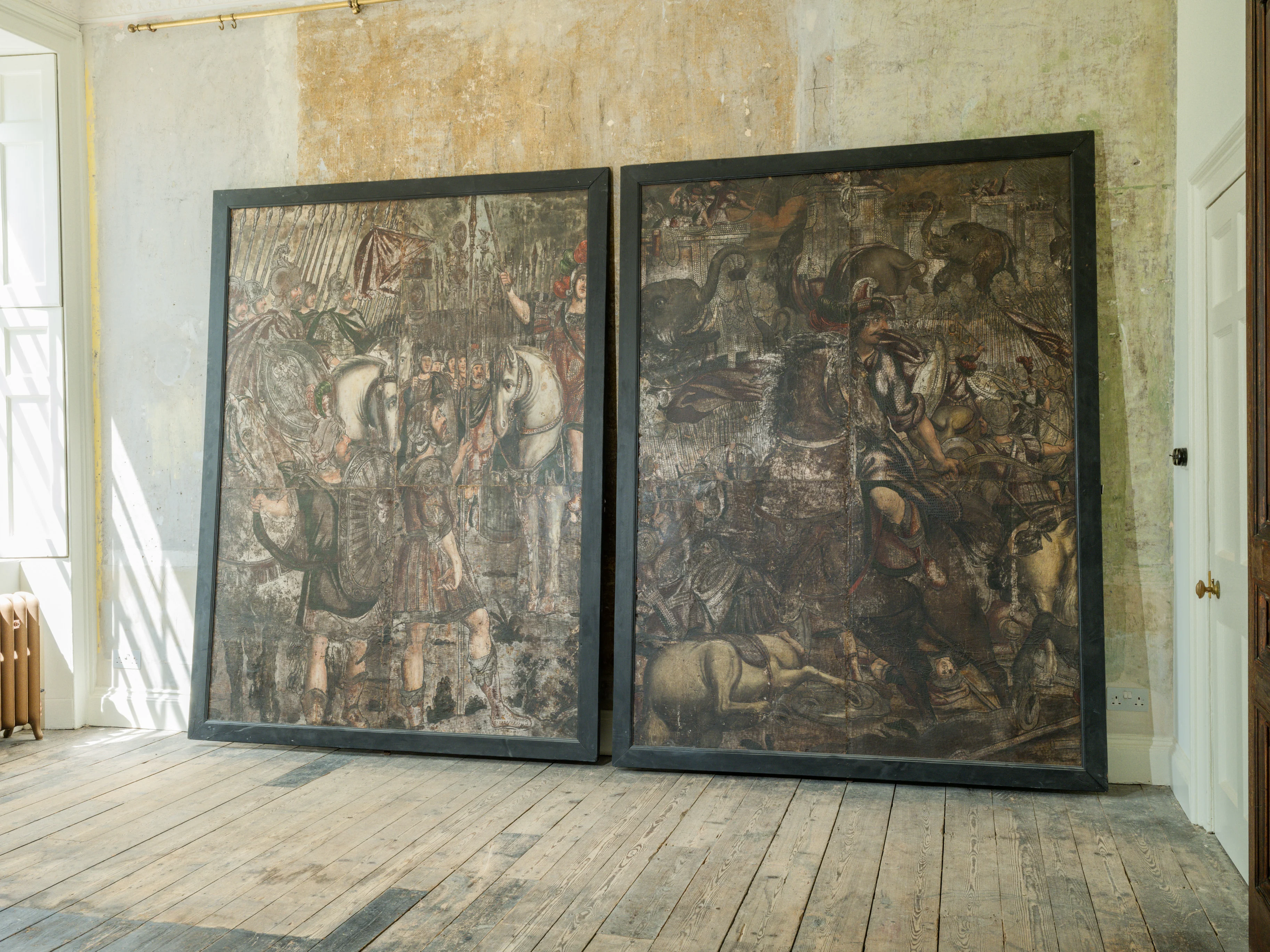 18th Century Oil on Leather "The Battle of Cannae" - Image 4