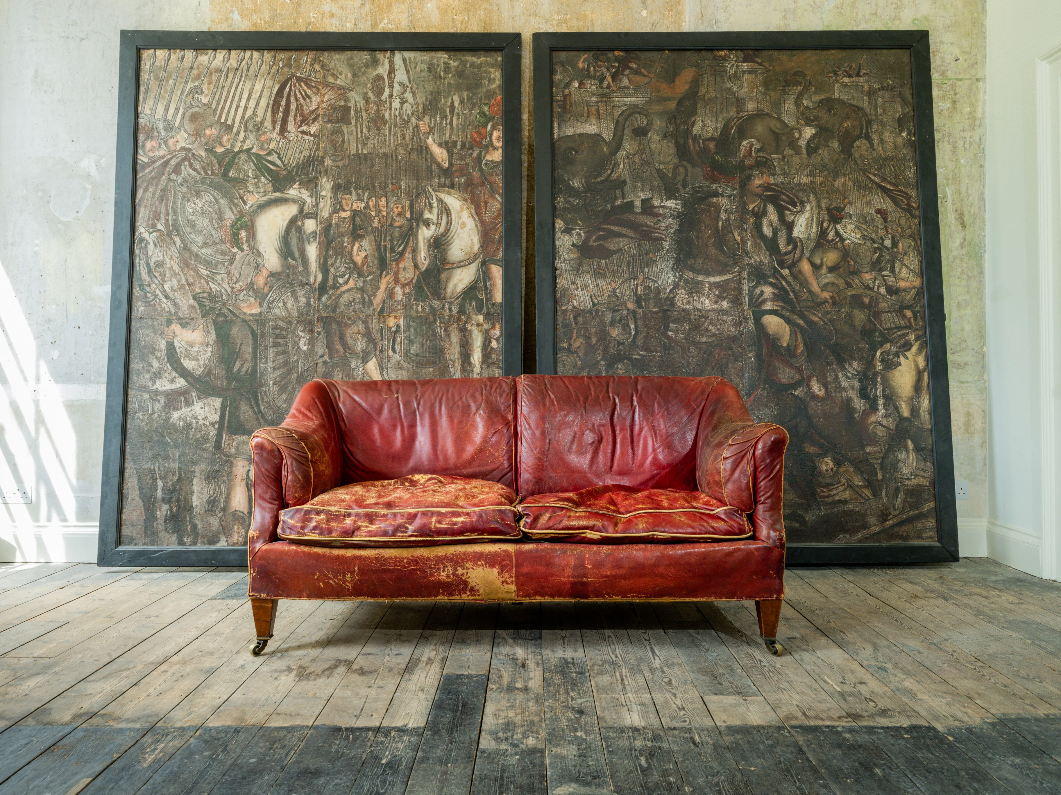 18th Century Oil on Leather "The Battle of Cannae" - Image 5