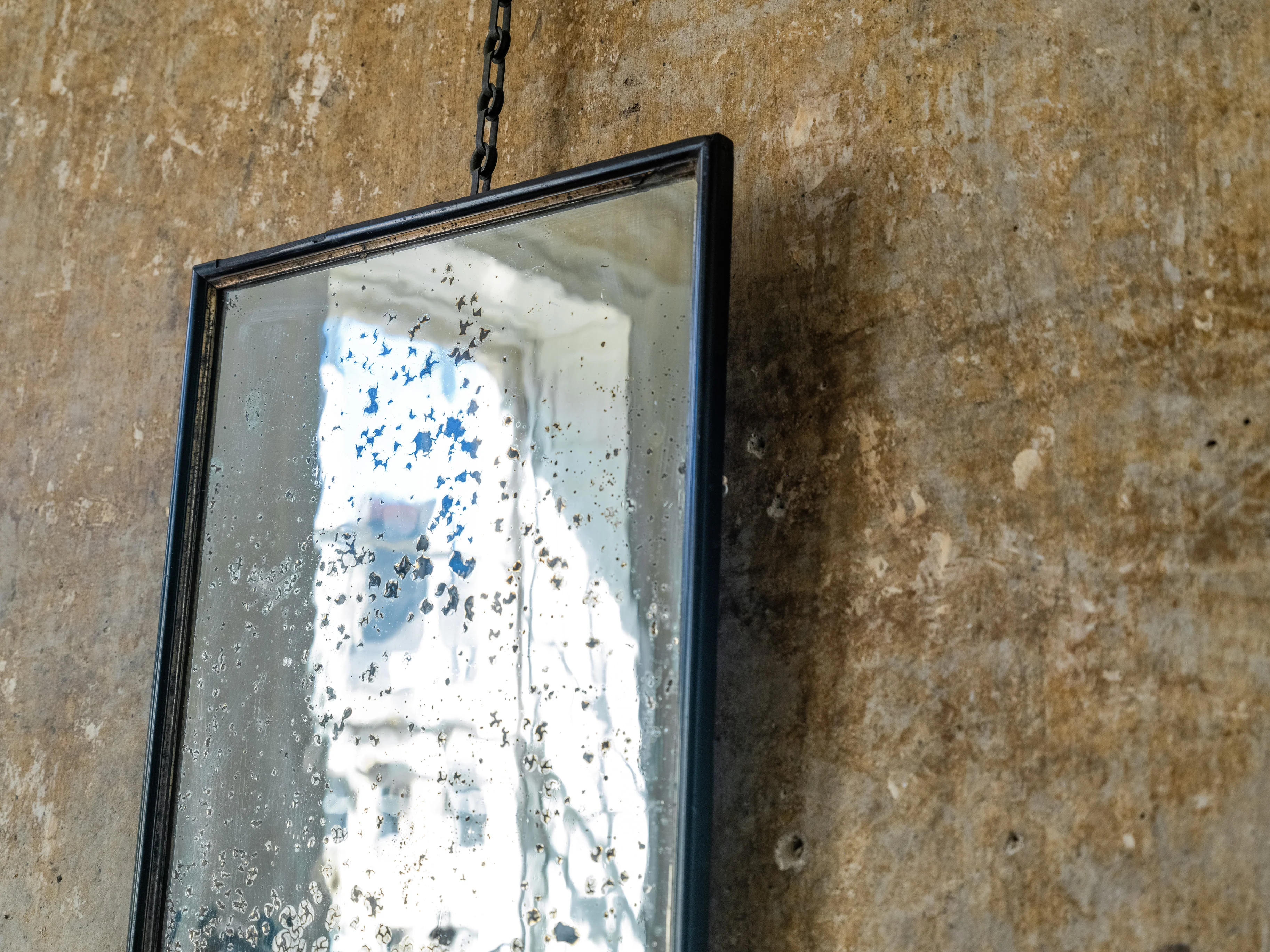 A Distressed 19th Century Wall Mirror - Image 2