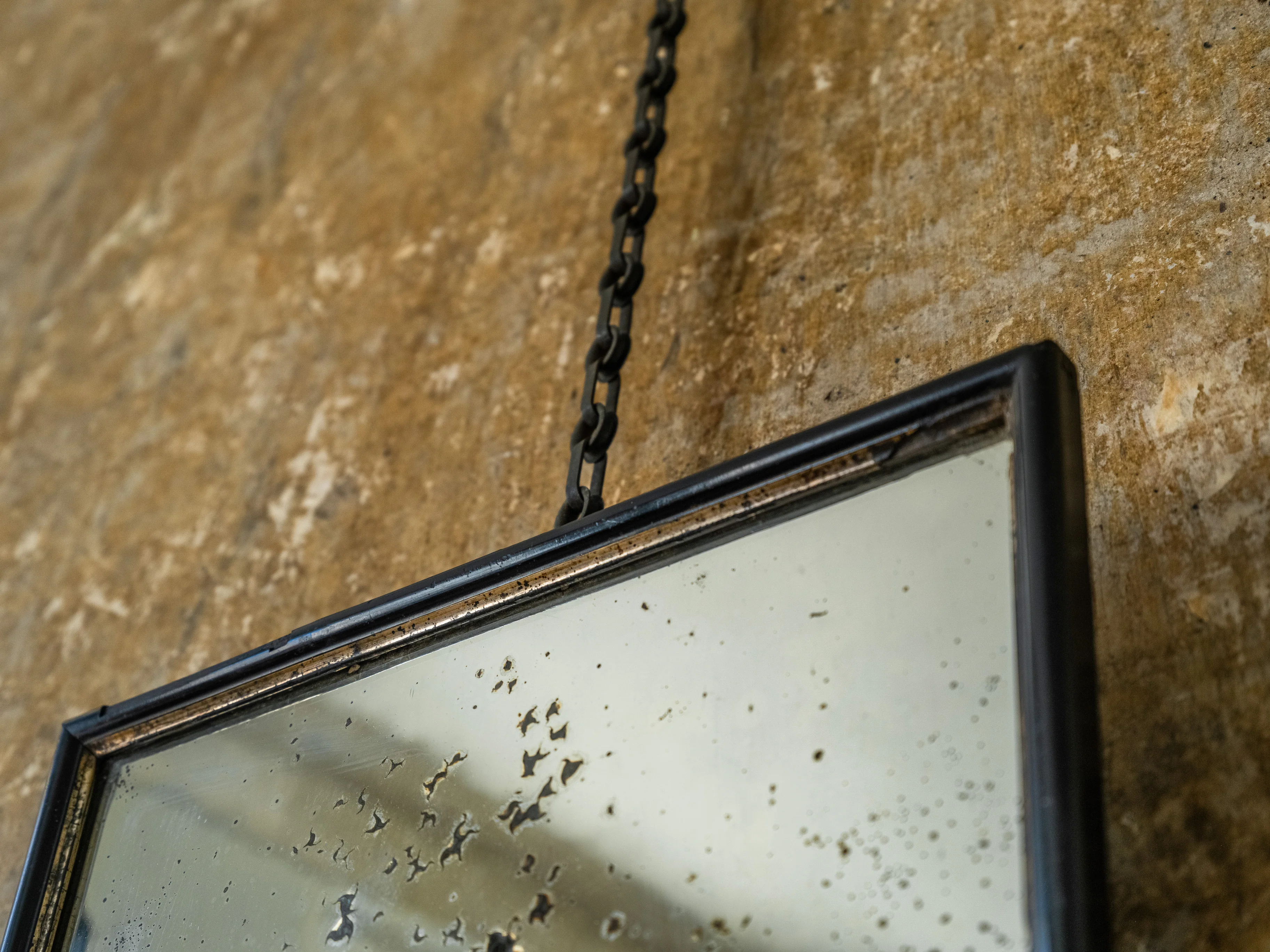 A Distressed 19th Century Wall Mirror - Image 6