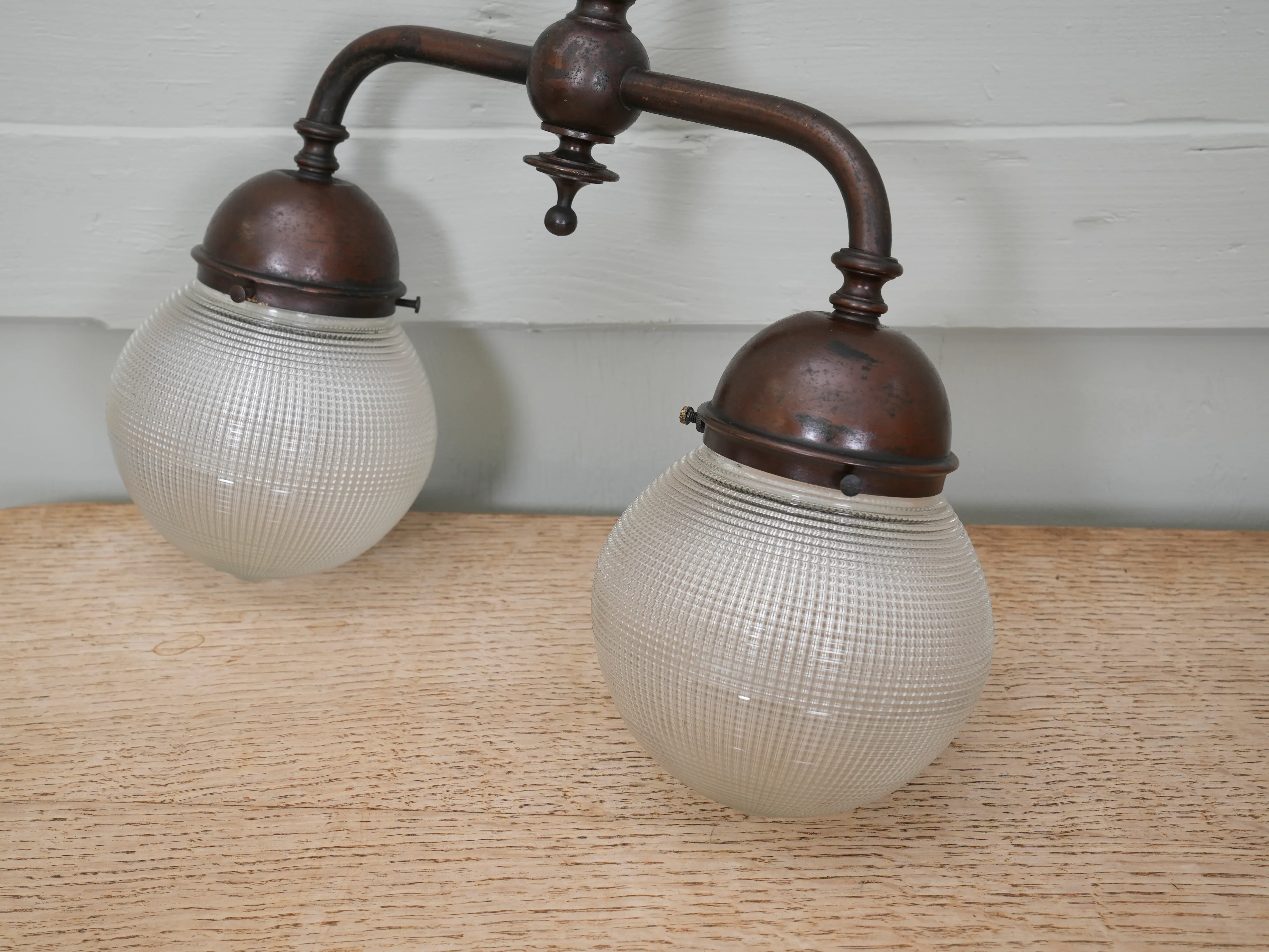 A Twin Holophane Ceiling Light - Image 4