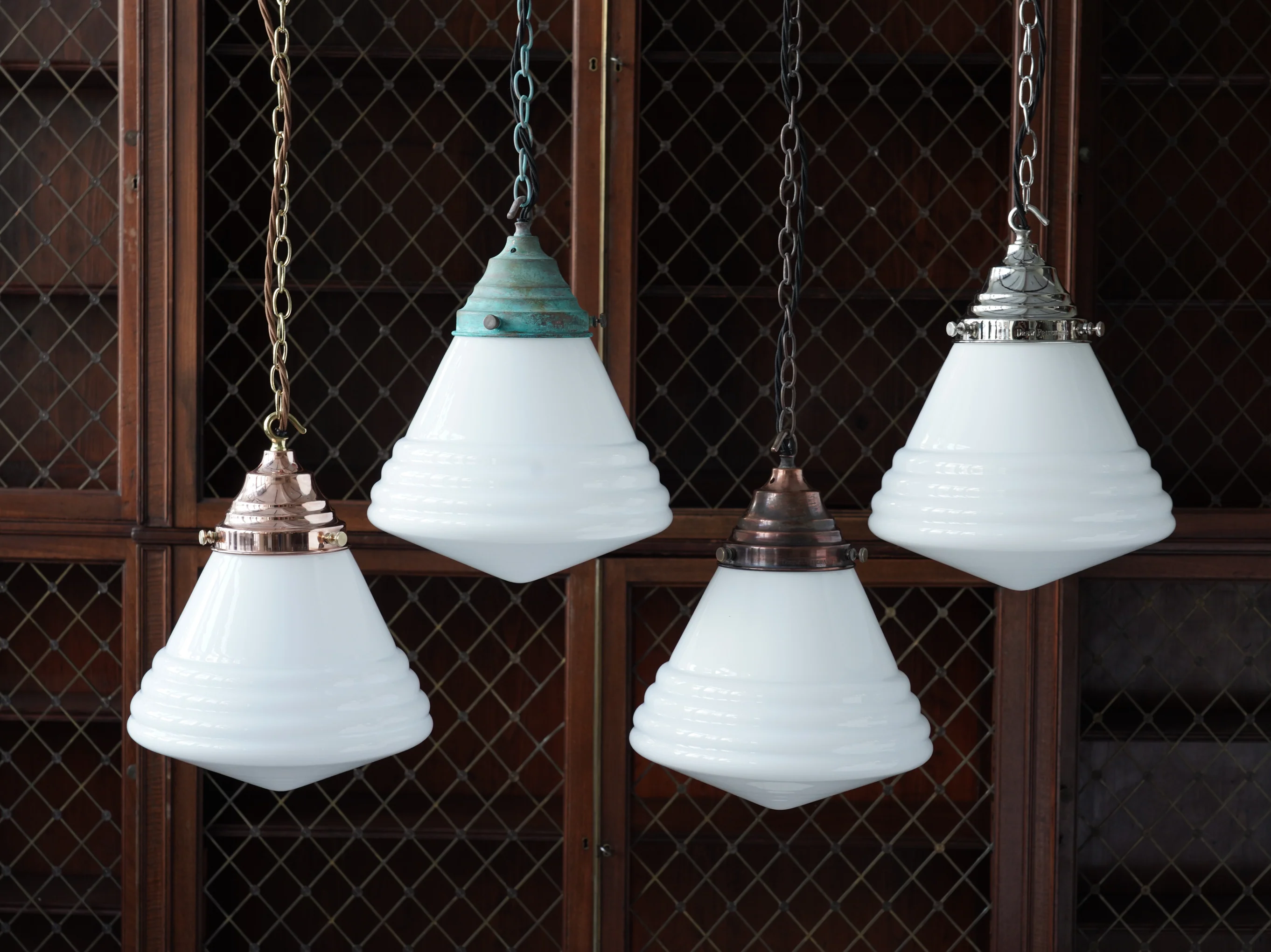 The Grace Opaline Pendant Light in Nickel - Image 12