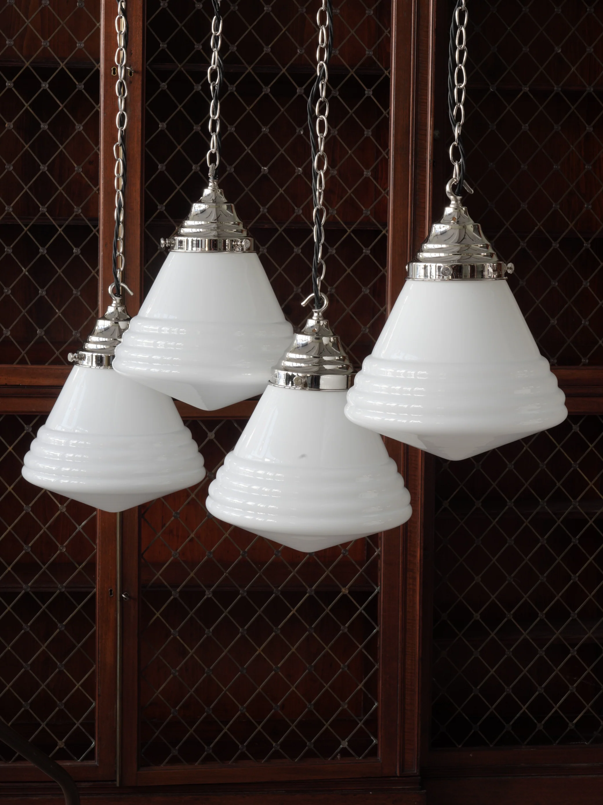 The Grace Opaline Pendant Light in Nickel - Image 2