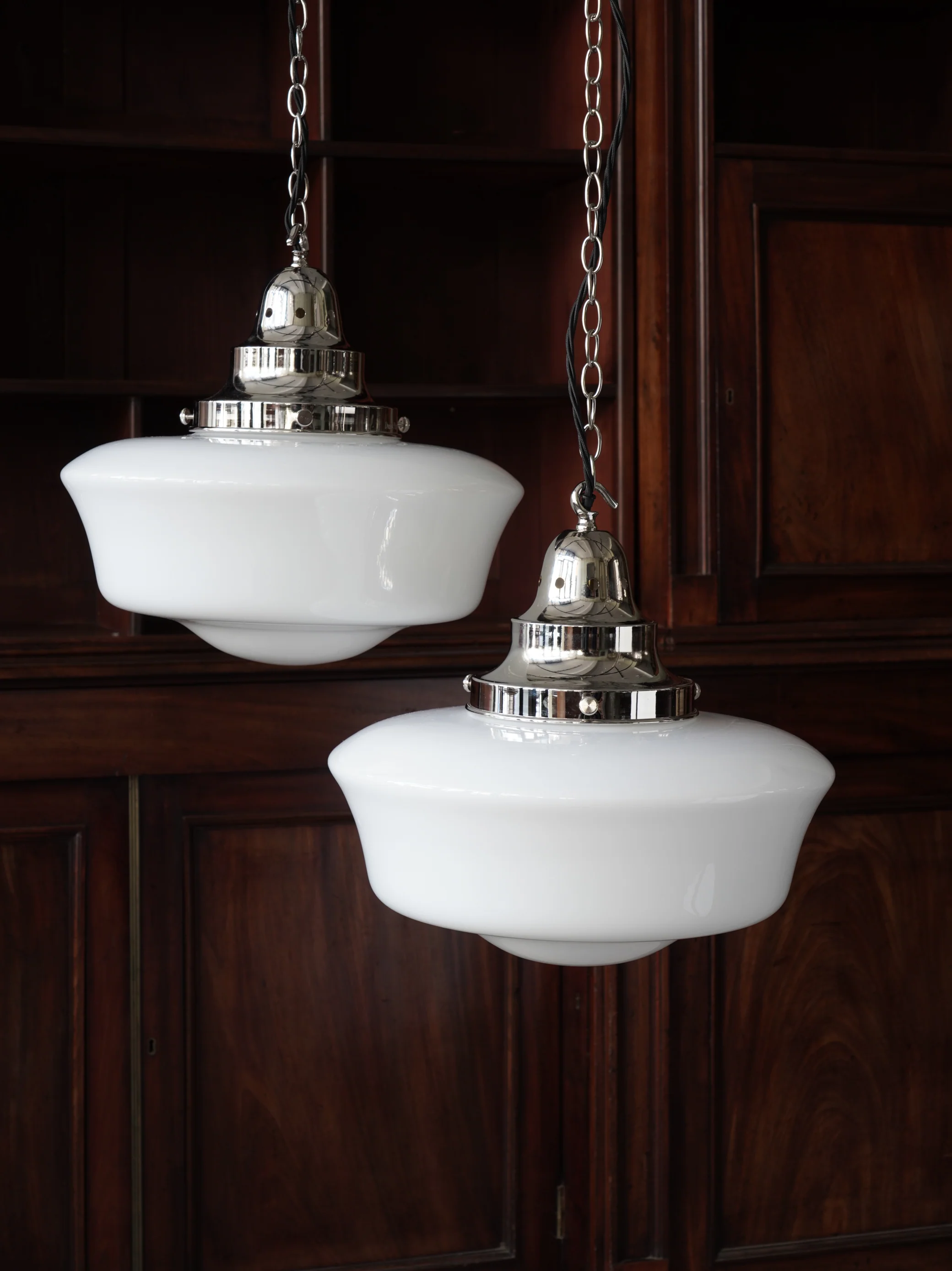 The Capel Bach Opaline Glass Pendant in Nickel - Image 2