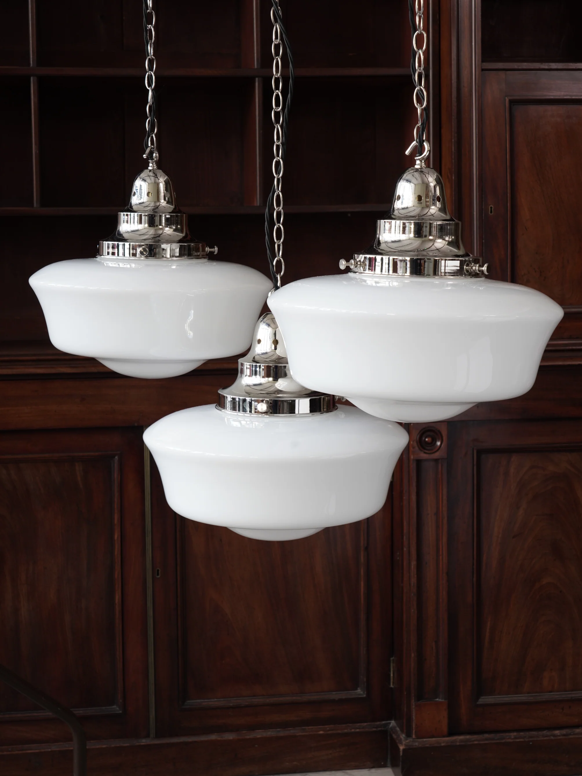 The Capel Bach Opaline Glass Pendant in Nickel - Image 3