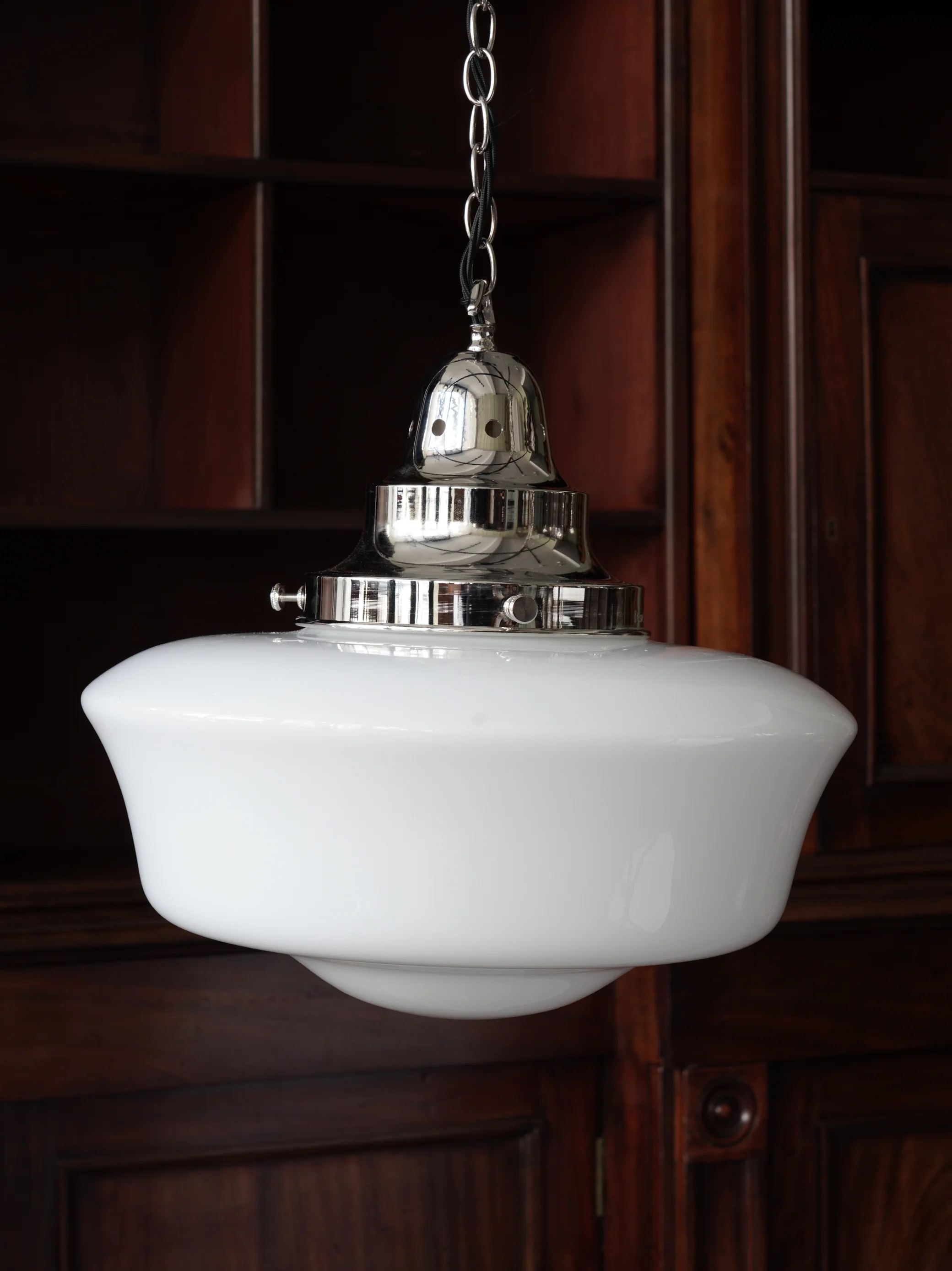 The Capel Bach Opaline Glass Pendant in Nickel - Image 4