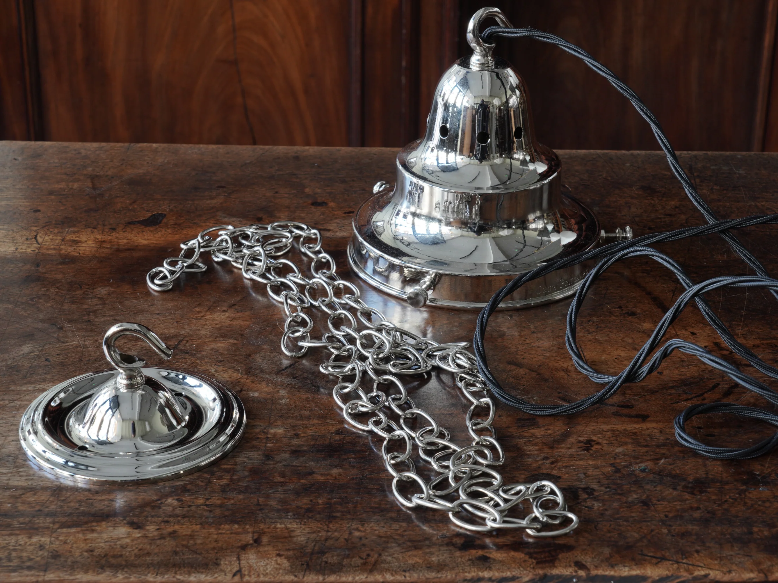 The Capel Bach Opaline Glass Pendant in Nickel - Image 8