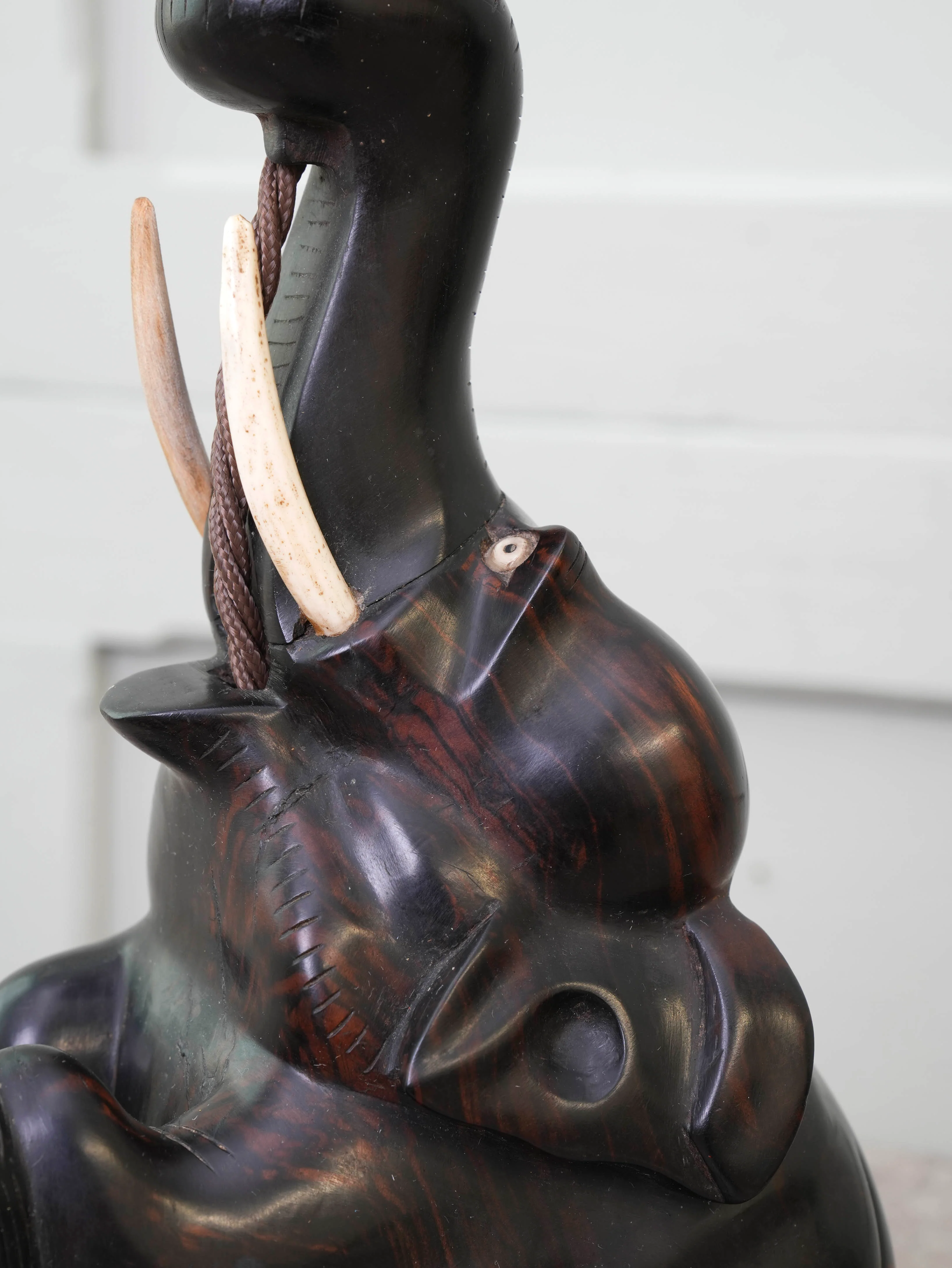 A Rosewood Elephant Lamp - Image 5