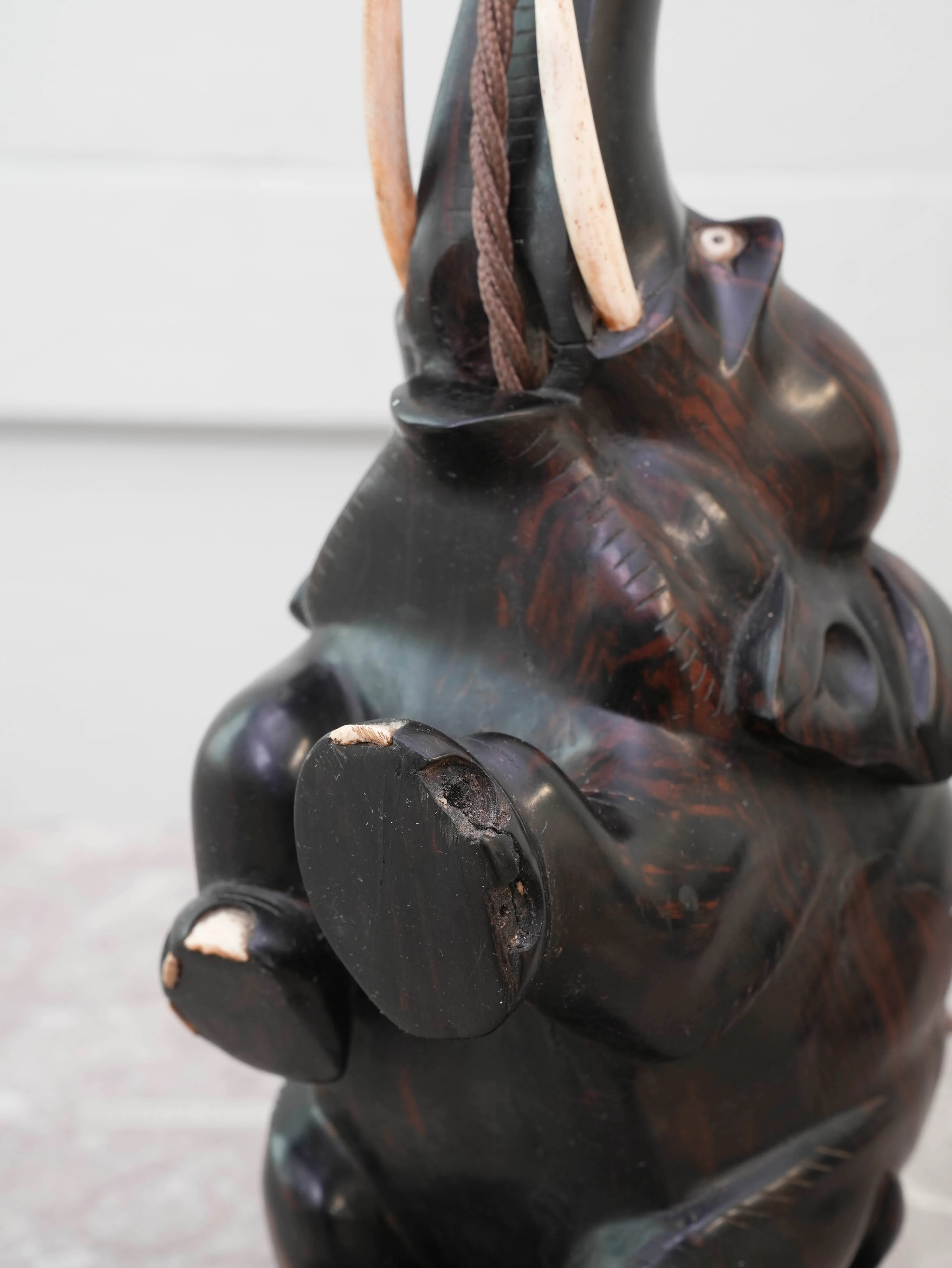 A Rosewood Elephant Lamp - Image 6
