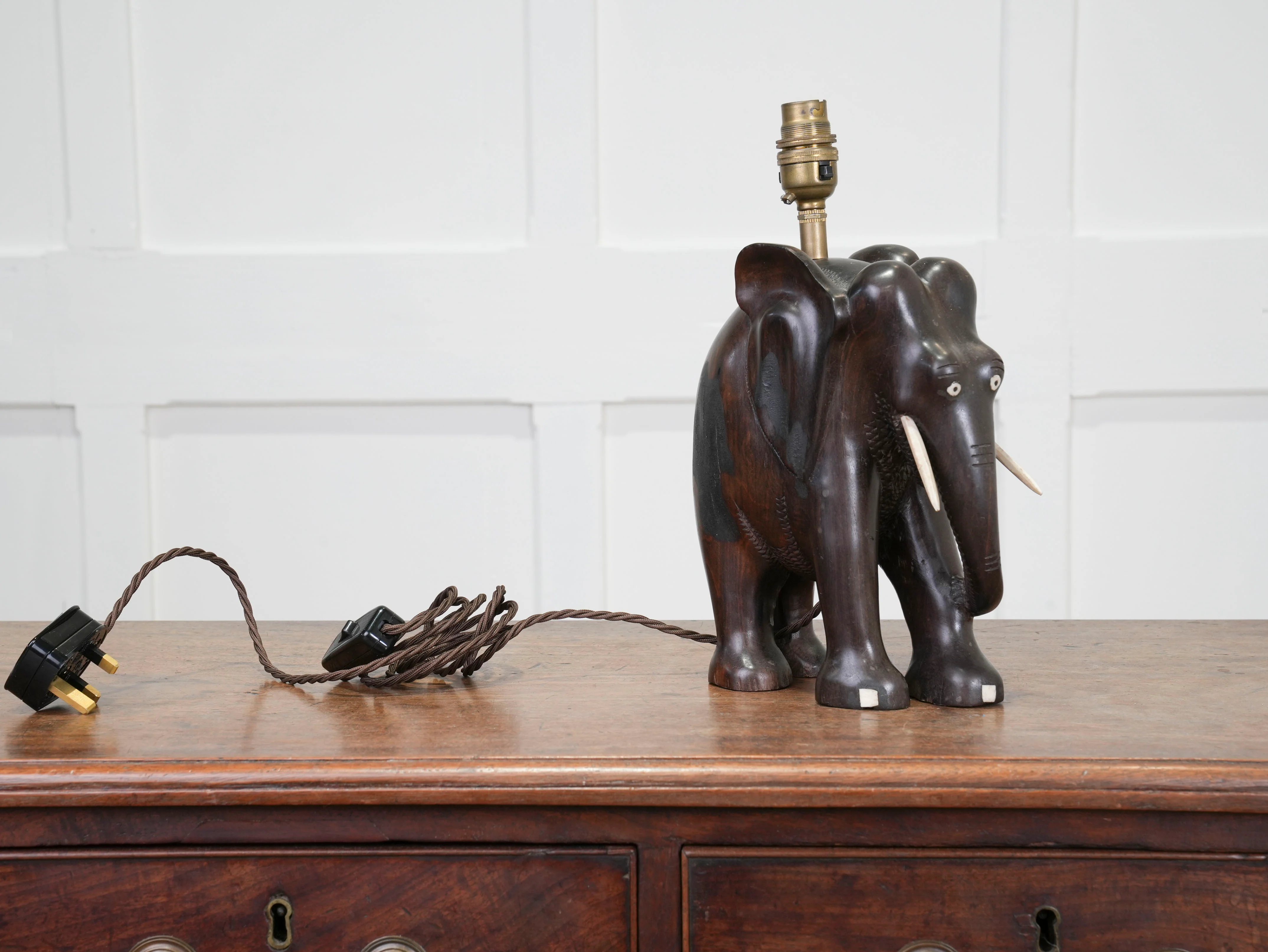 A Rosewood Elephant Table Light - Image 11