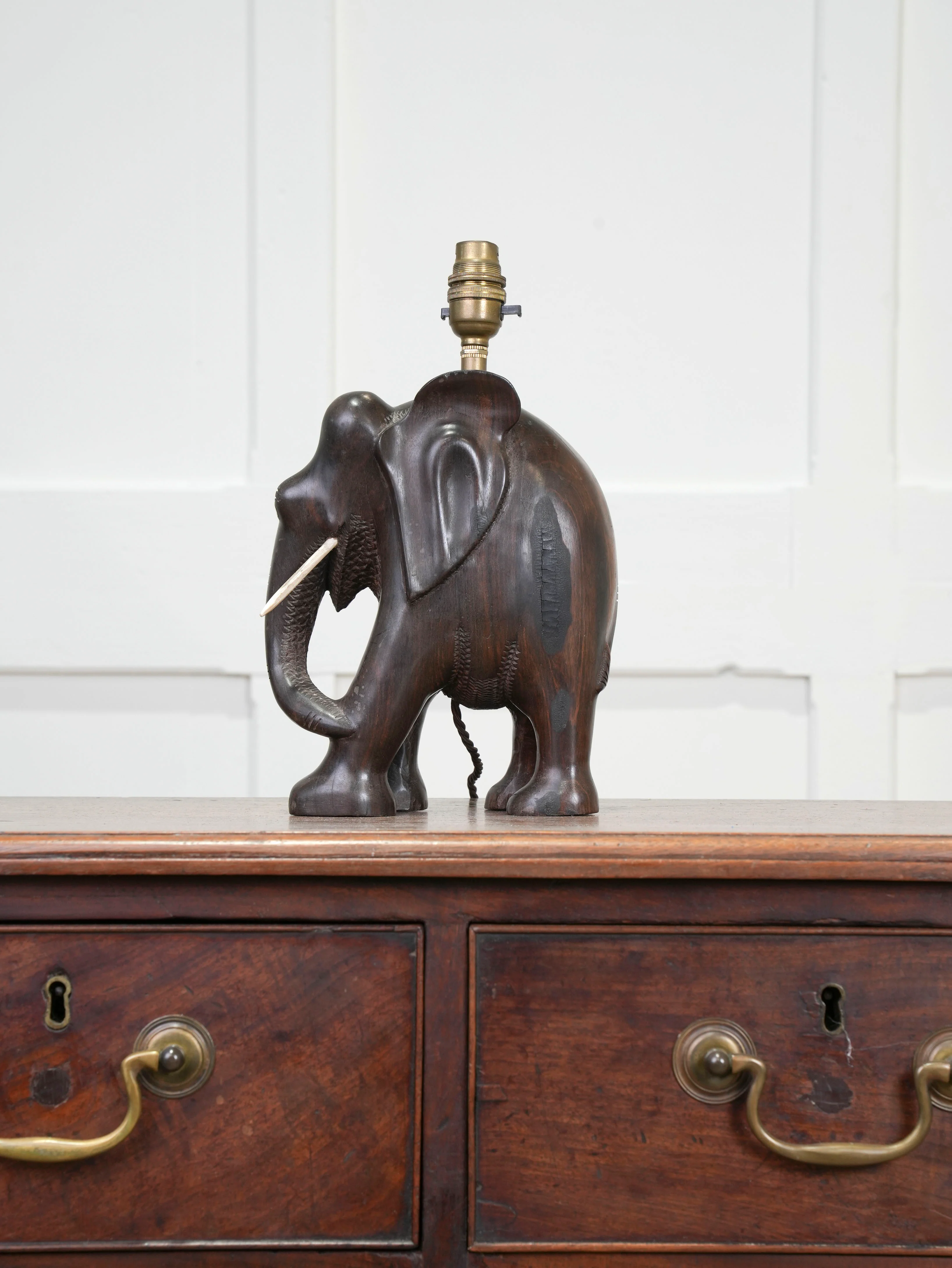 A Rosewood Elephant Table Light - Image 3