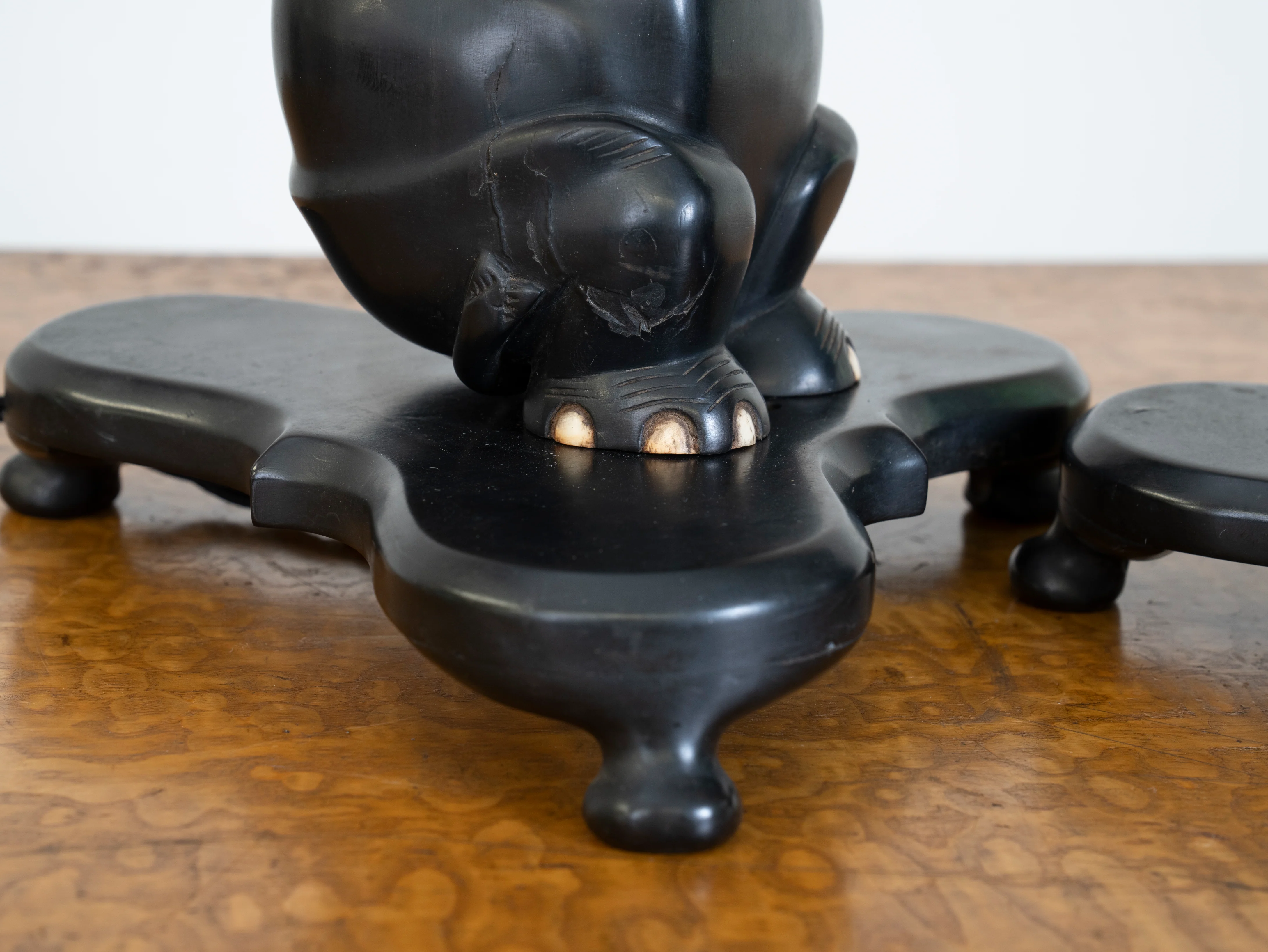 A Pair of Ebony Ceylonese Elephant Table Lights - Image 18