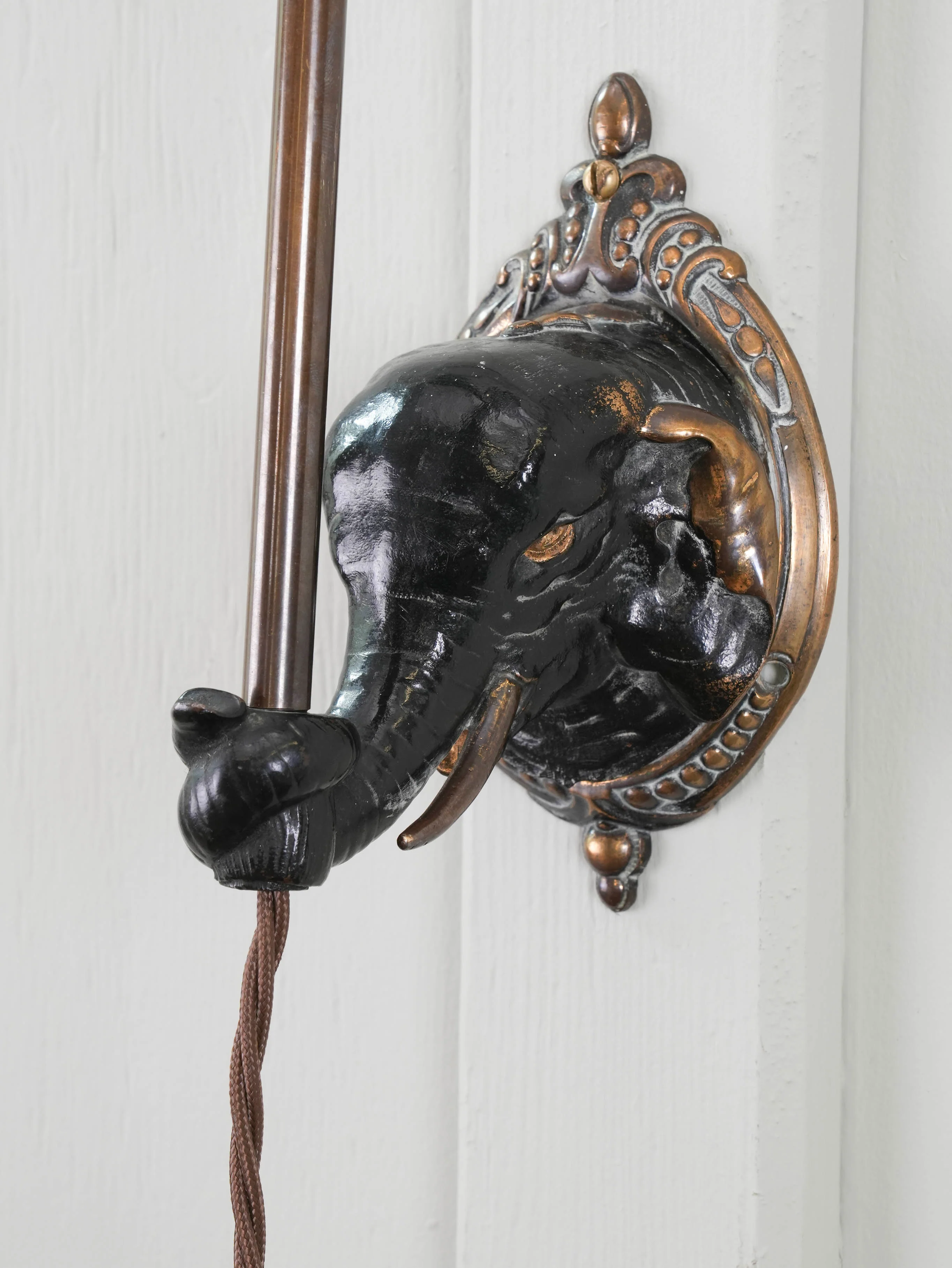 Cold Painted Bronze Elephant Wall Light - Image 6