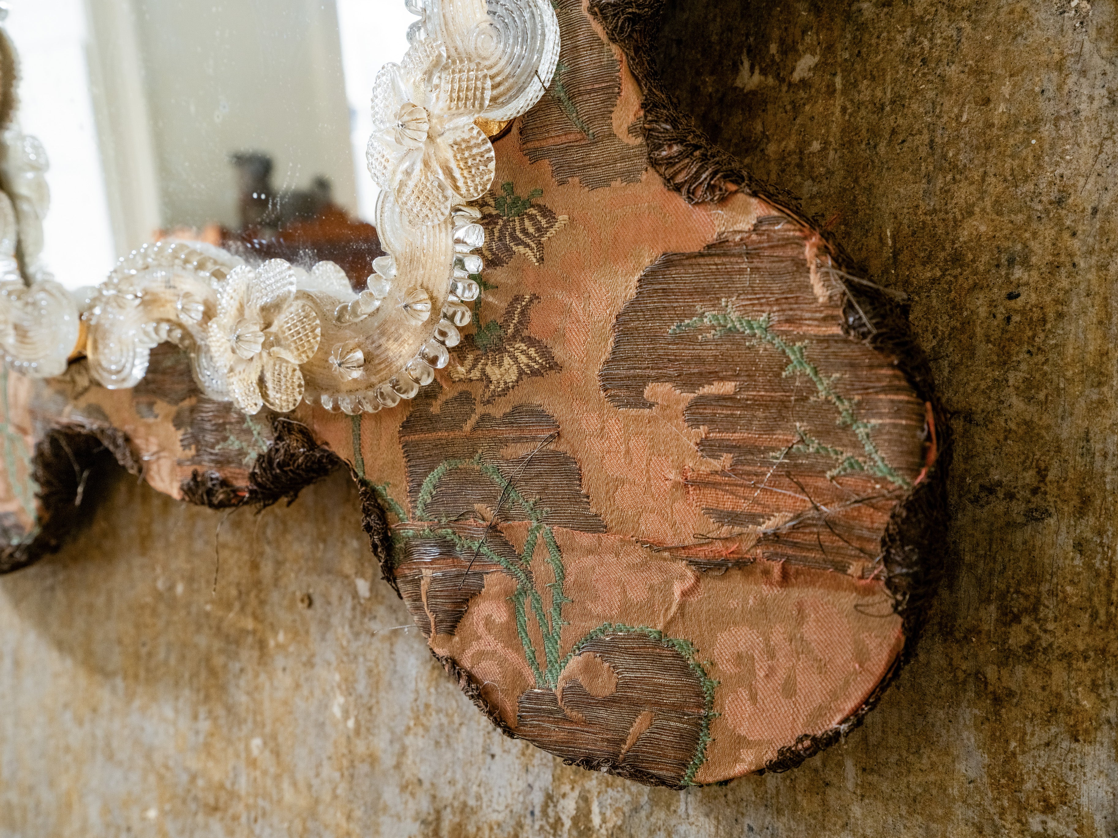 Island Bizzare Fabric Covered Mirror - Image 4