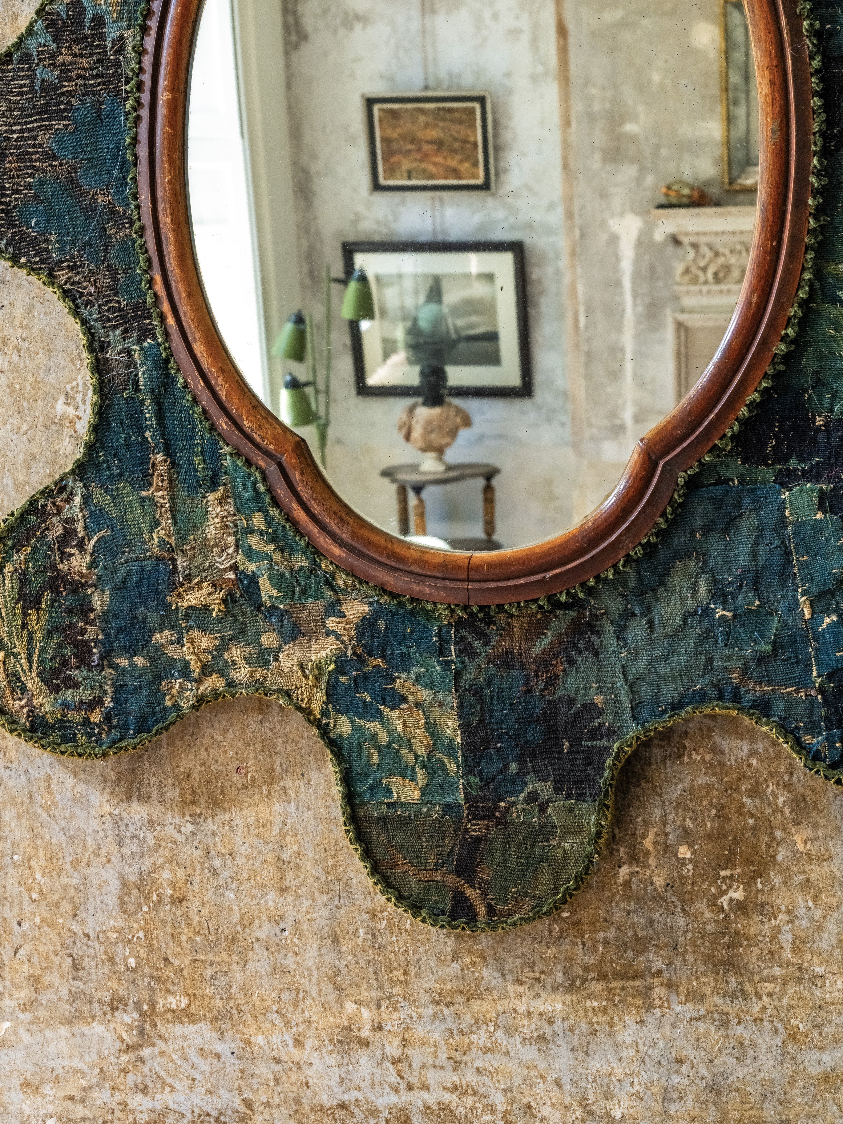 A Large Verdue Tapestrey Mirror - Image 3
