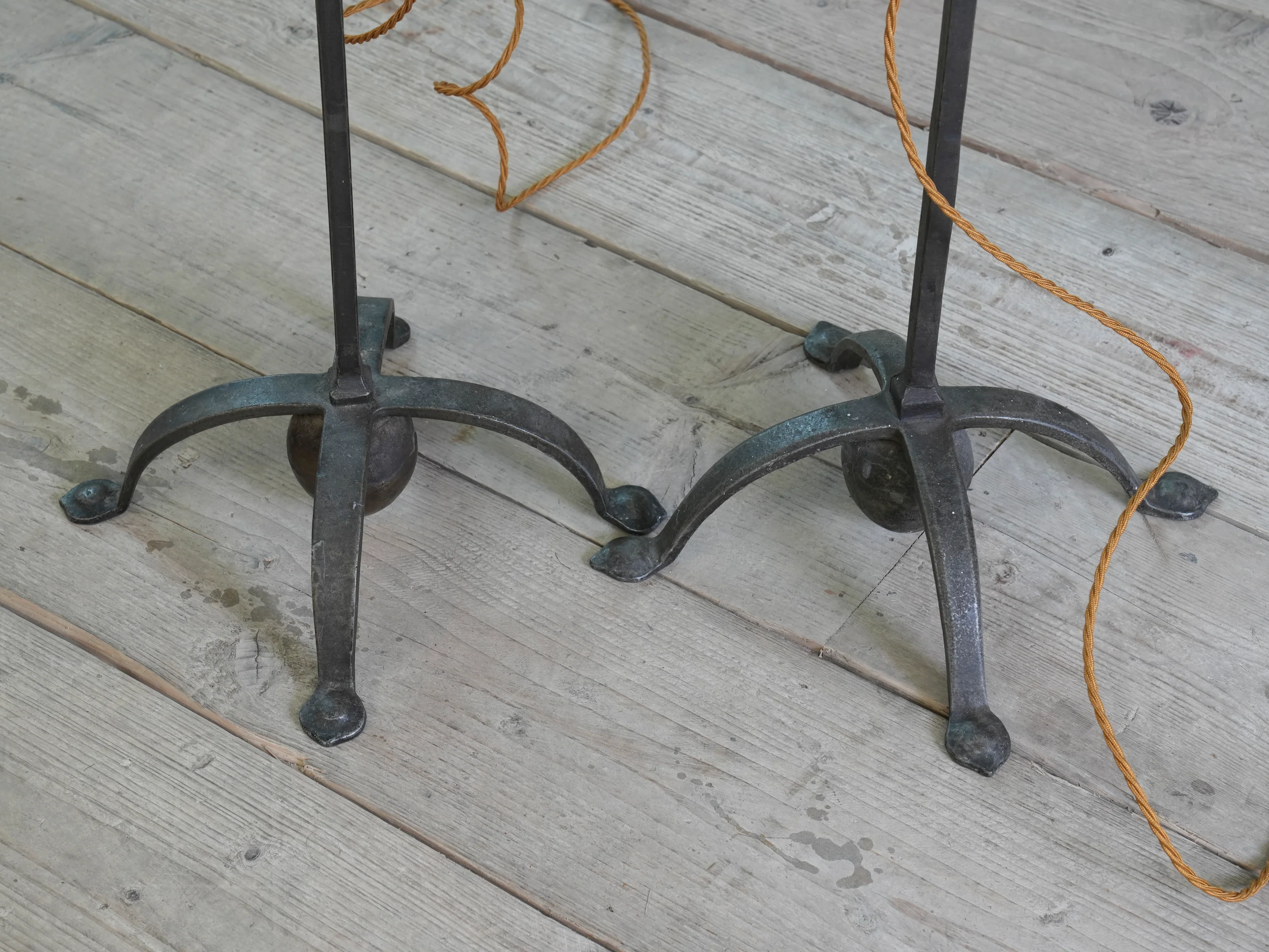 A Pair of Wrought Iron Floor Lamps - Image 10