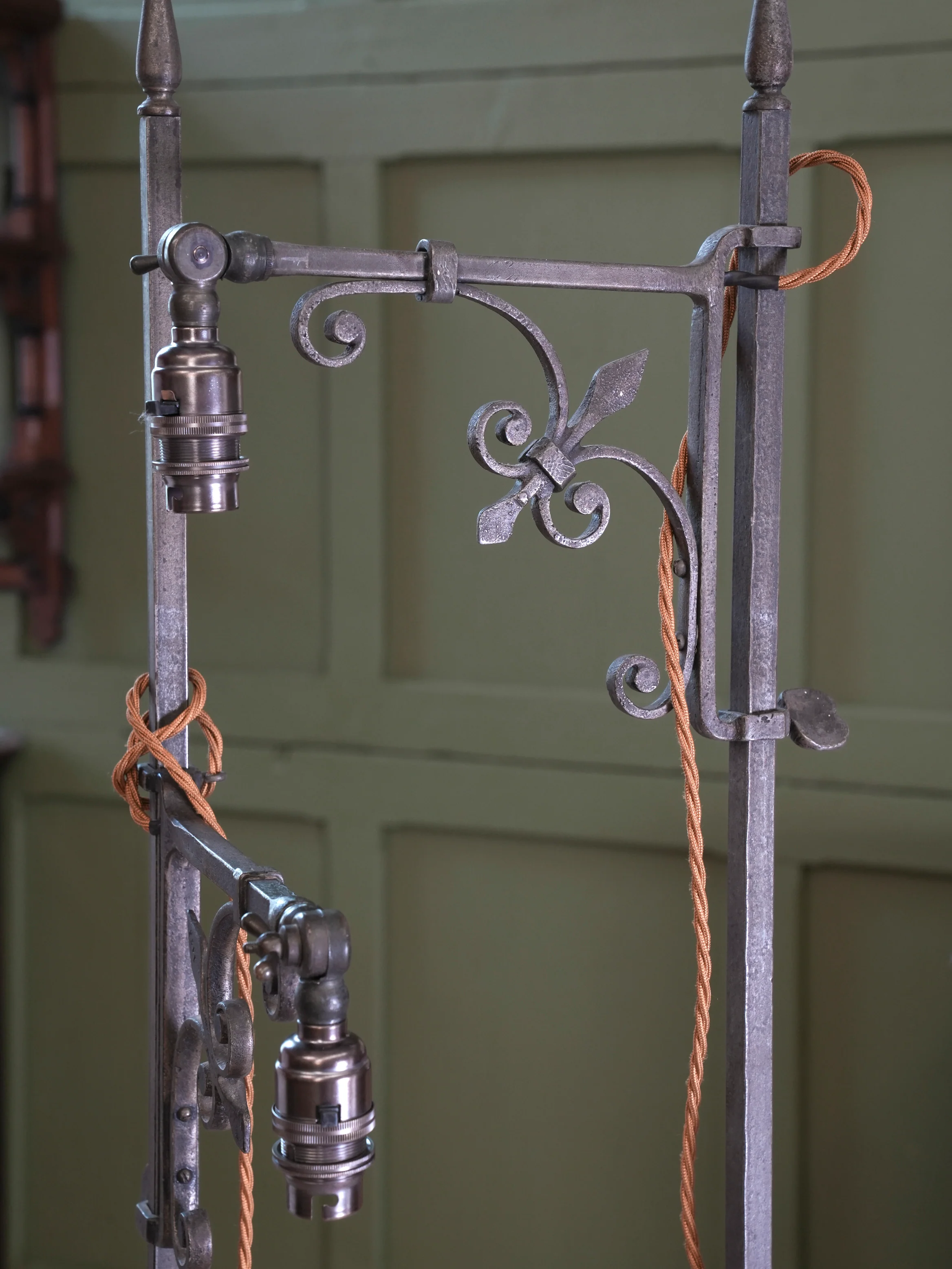 A Pair of Wrought Iron Floor Lamps - Image 4