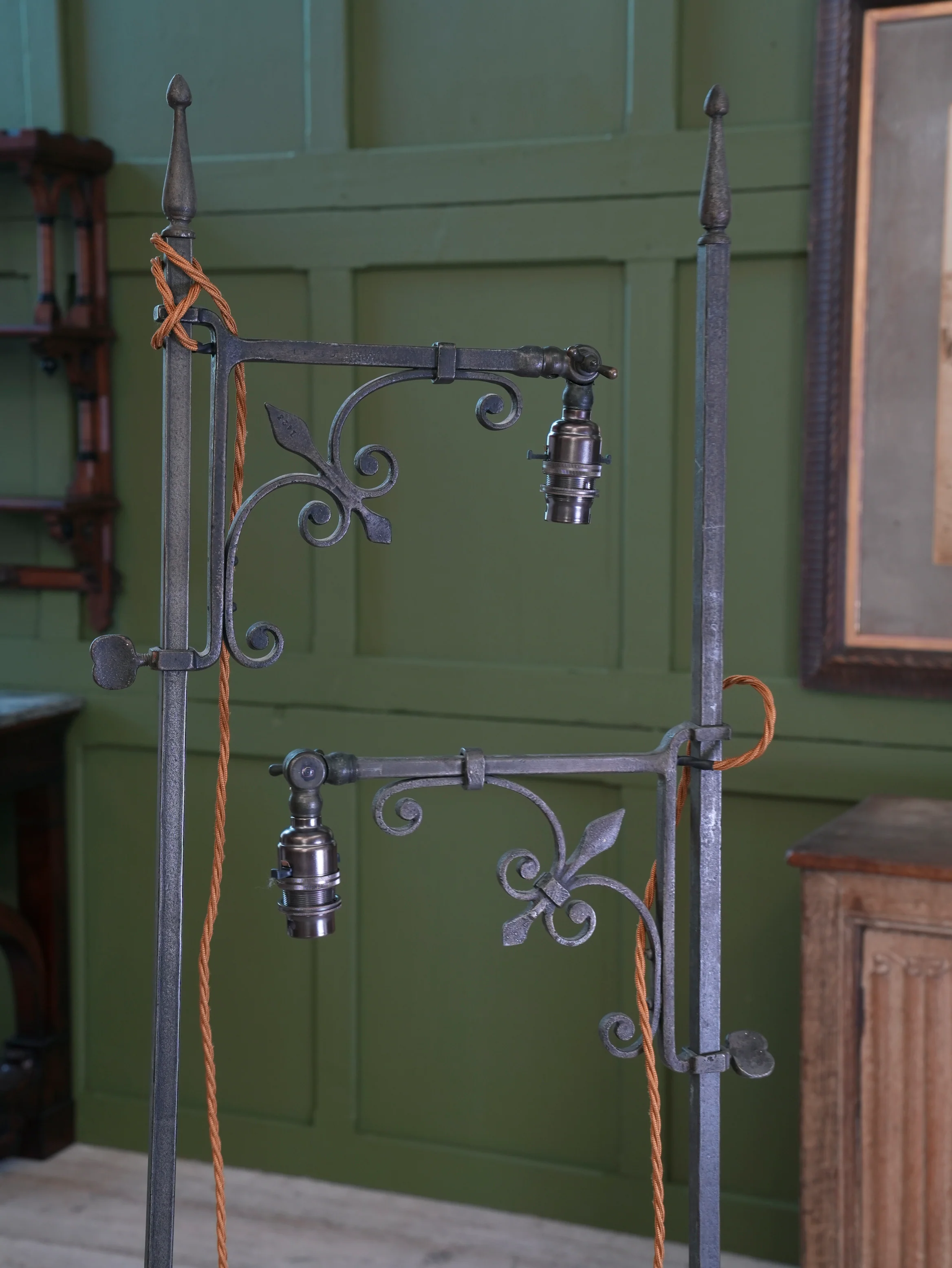 A Pair of Wrought Iron Floor Lamps - Image 6