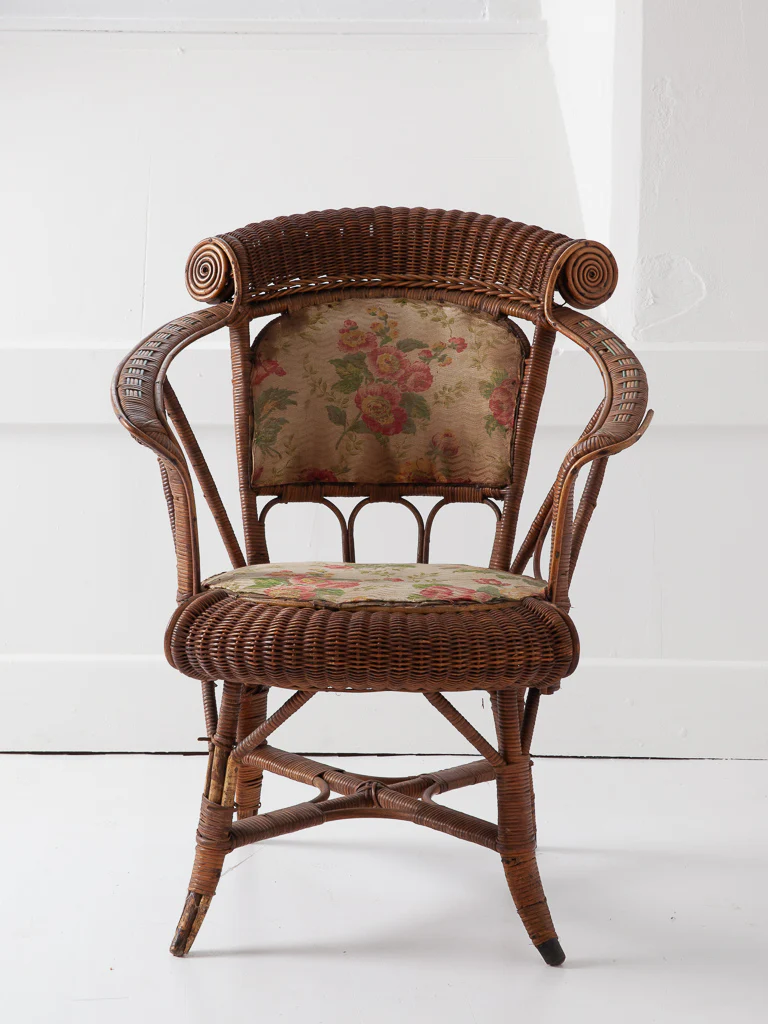Scrolled Canework Open Armchair - Image 5