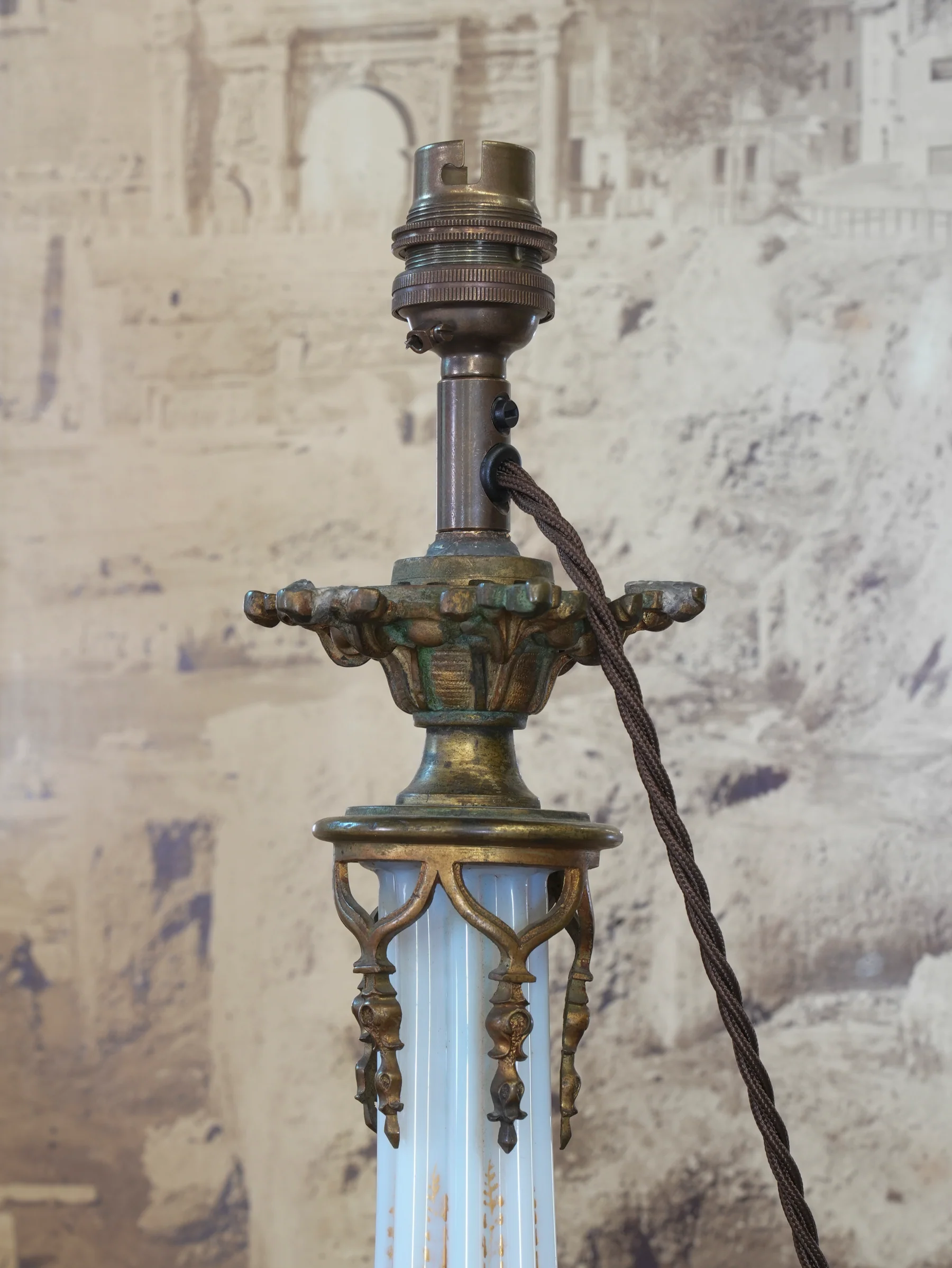 A 19th Century Opaline Glass Table Lamp - Image 6