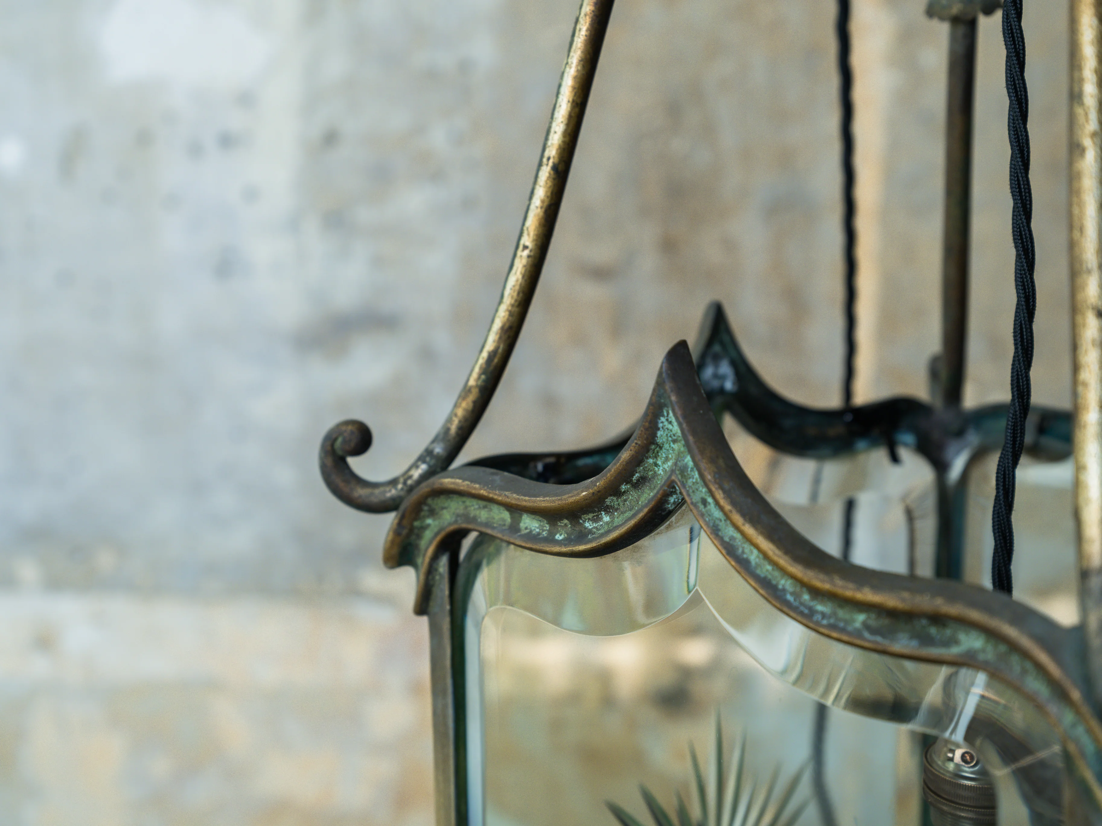 A Mid 19th Century Brass Hall Lantern - Image 4