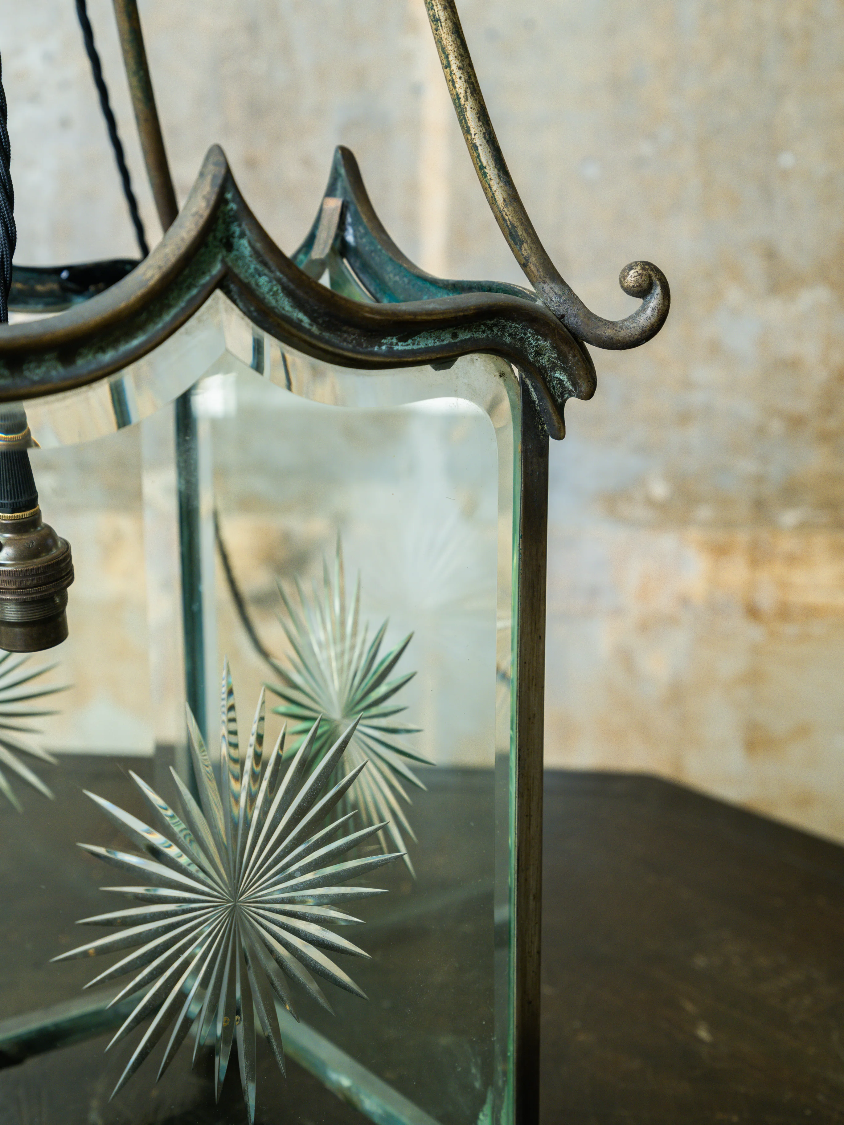 A Mid 19th Century Brass Hall Lantern - Image 5