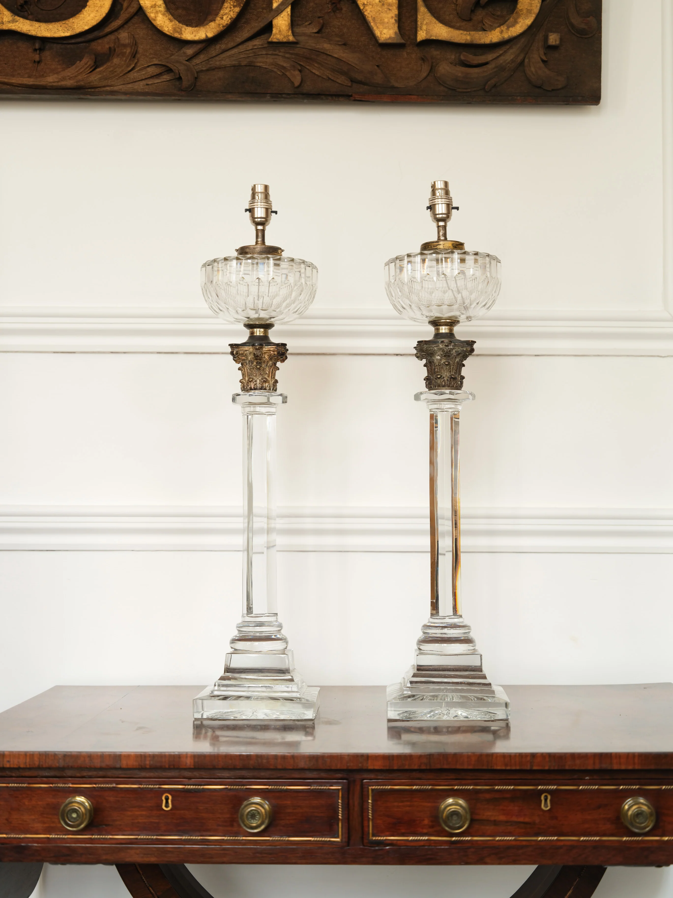 A Pair Of Crystal Oil Lamps by Hinks - Image 11