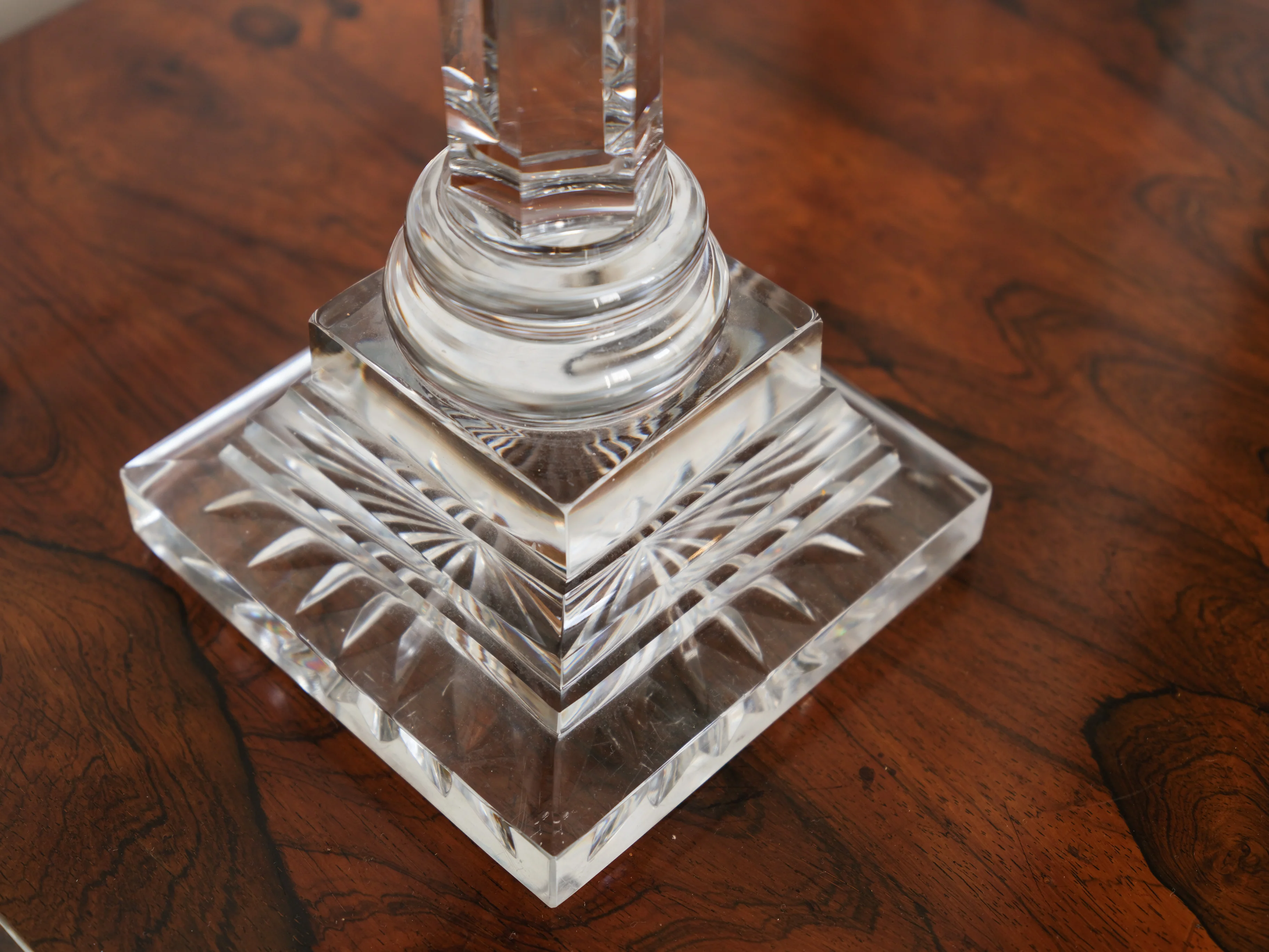 A Pair Of Crystal Oil Lamps by Hinks - Image 5