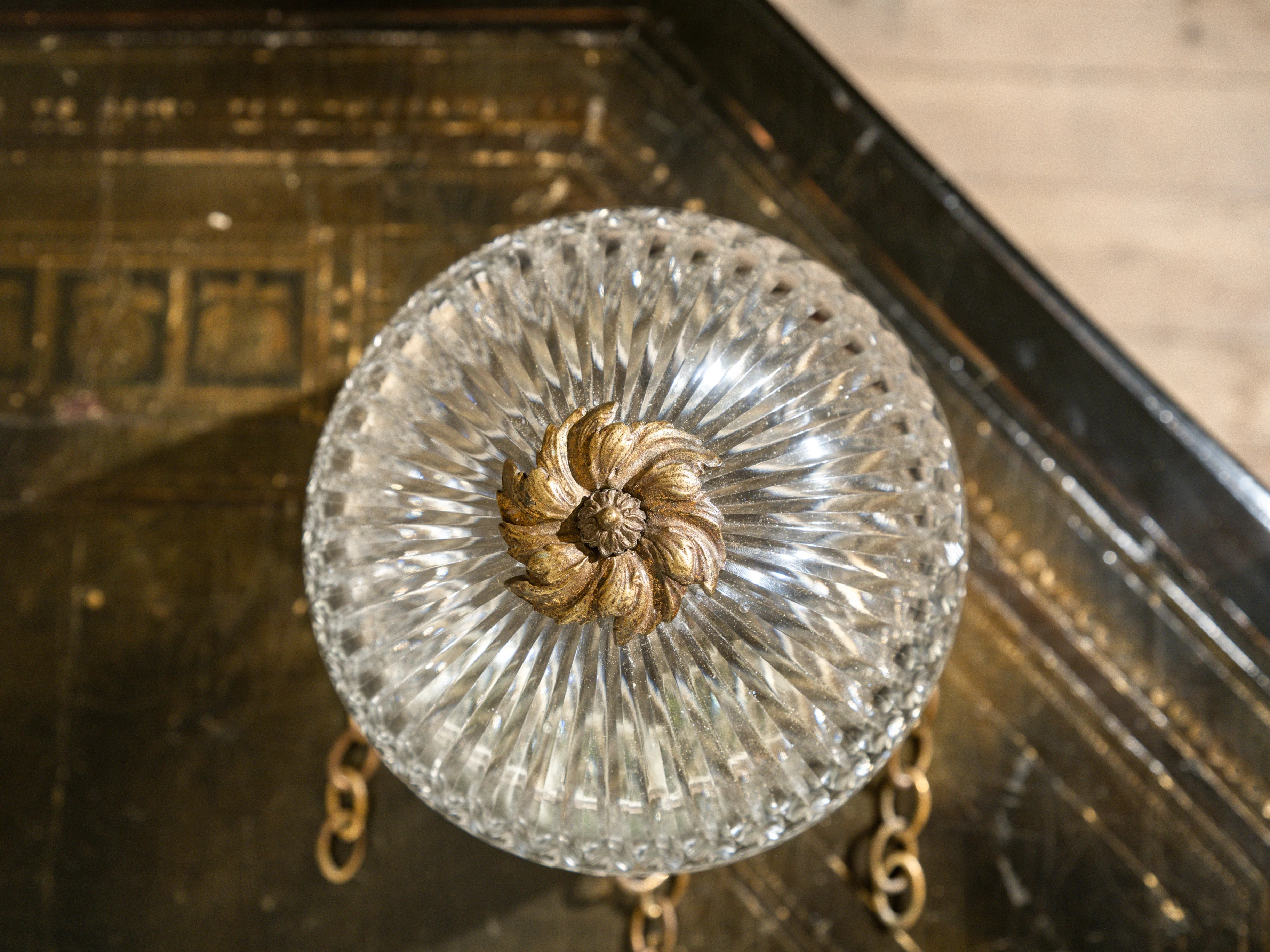 A Brilliant Cut "Bowl" Pendant Light - Image 3