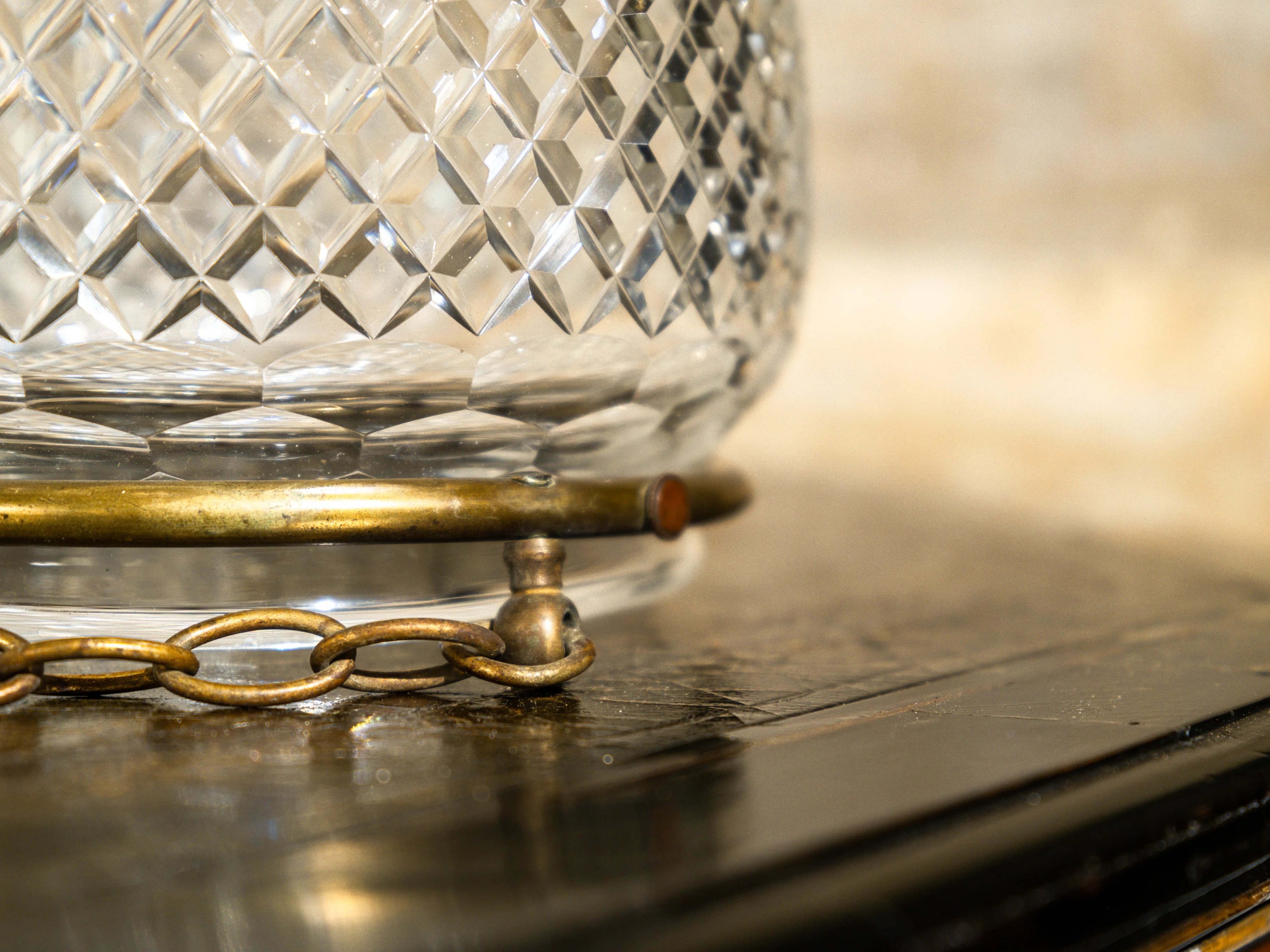 A Brilliant Cut "Bowl" Pendant Light - Image 4