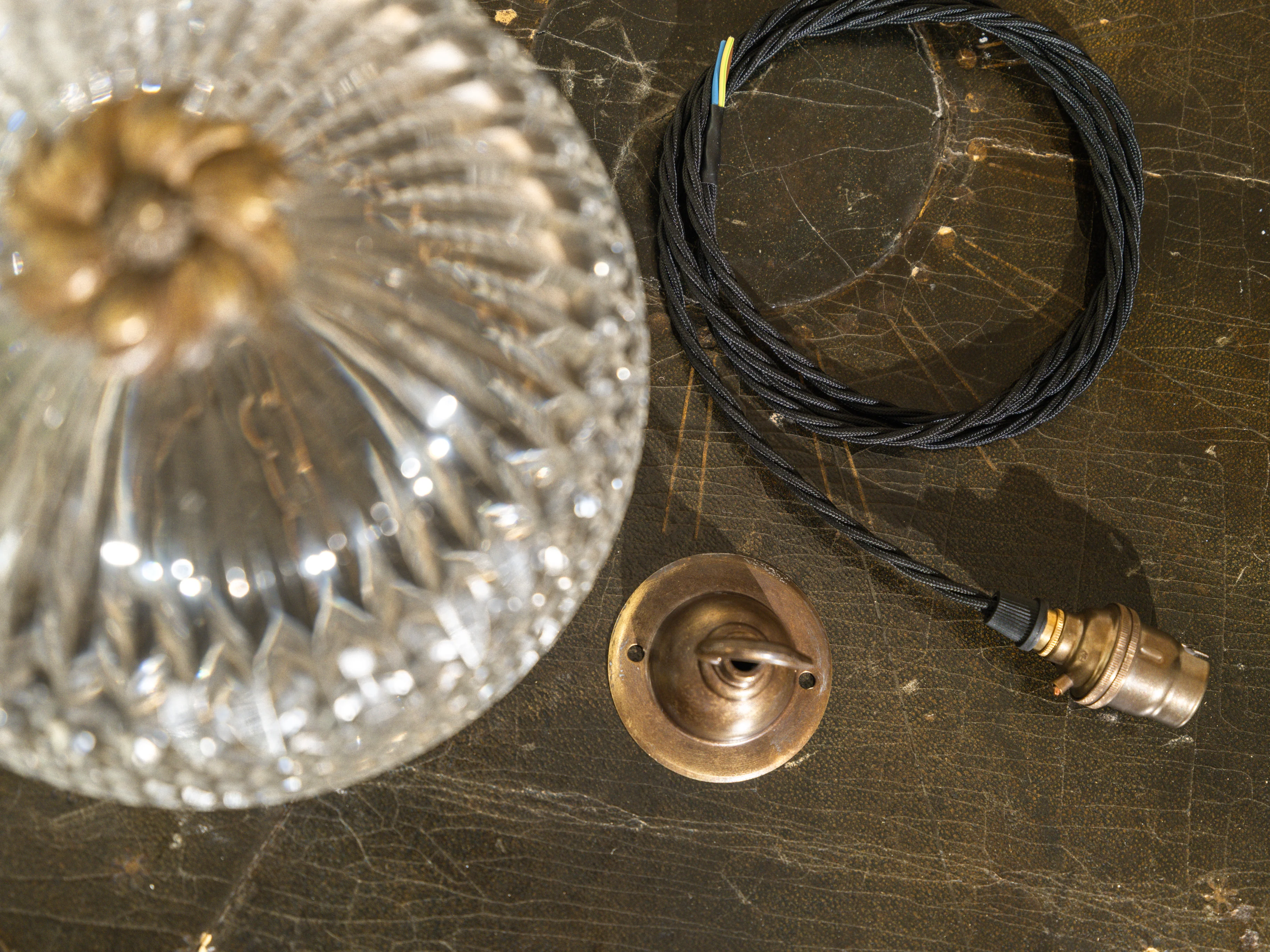 A Brilliant Cut "Bowl" Pendant Light - Image 8