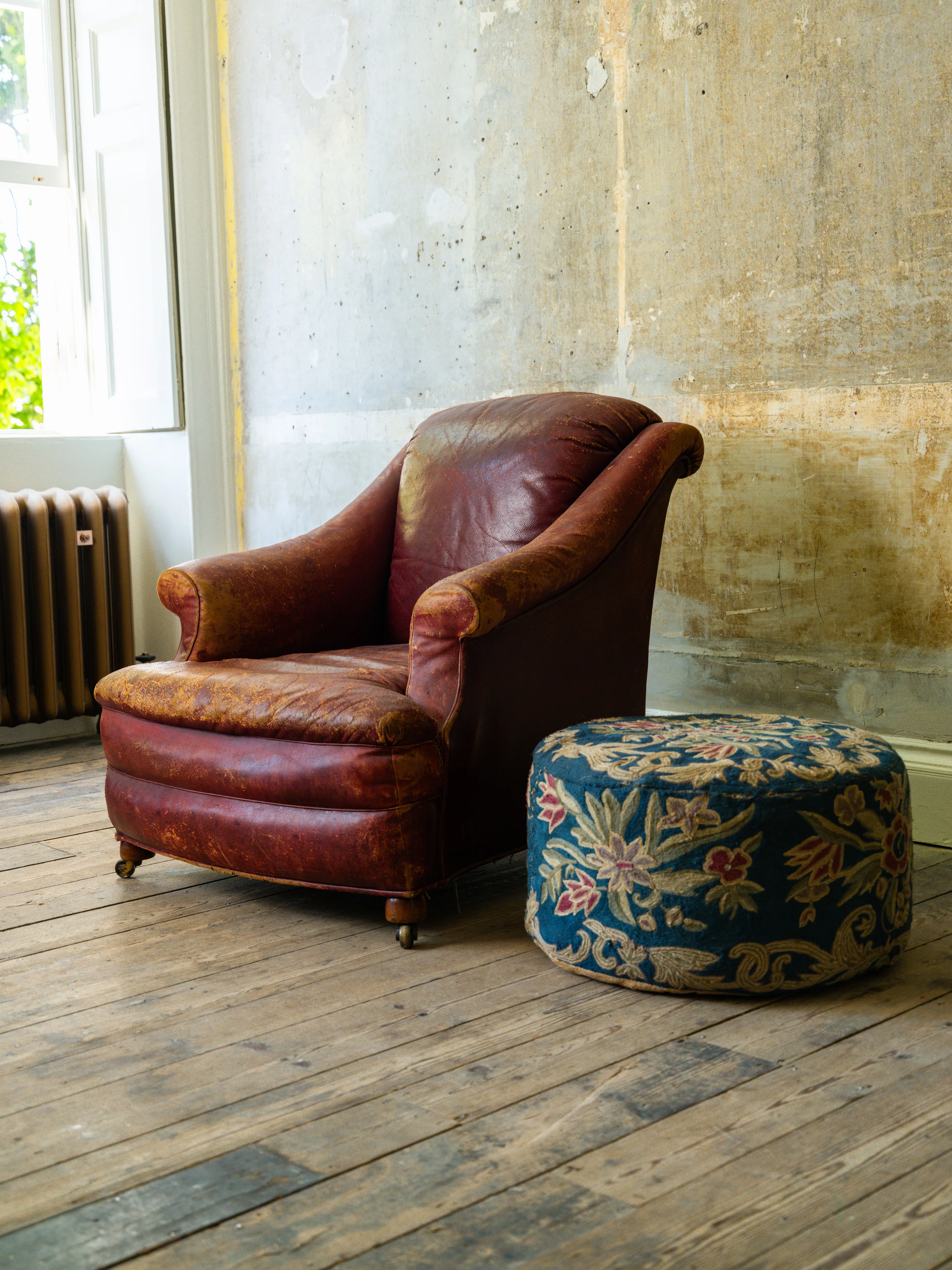 A 19th Century Crewel Work Pouffe - Image 8