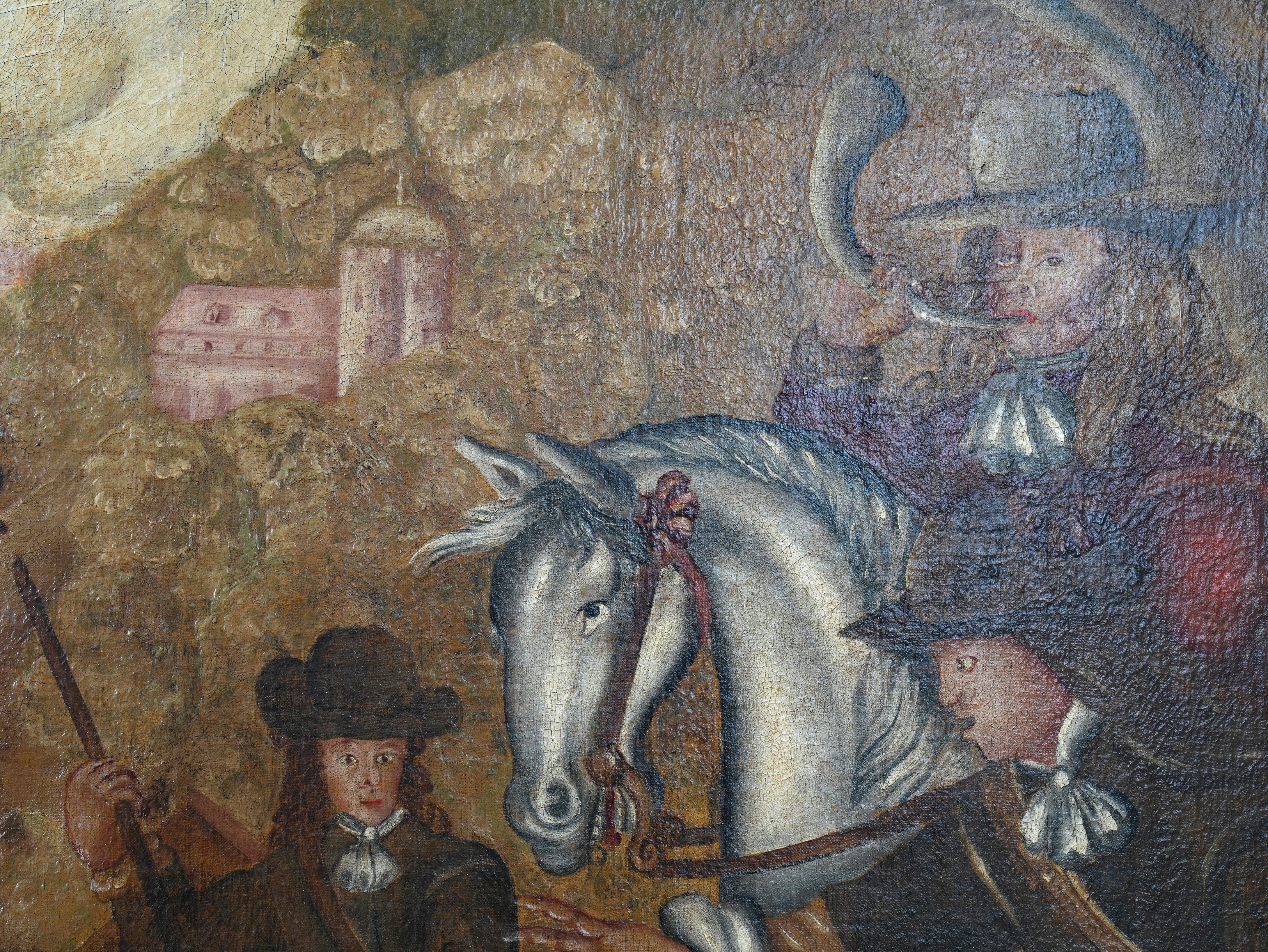 An 18th Century Painting of a Hunting Scene - Image 8