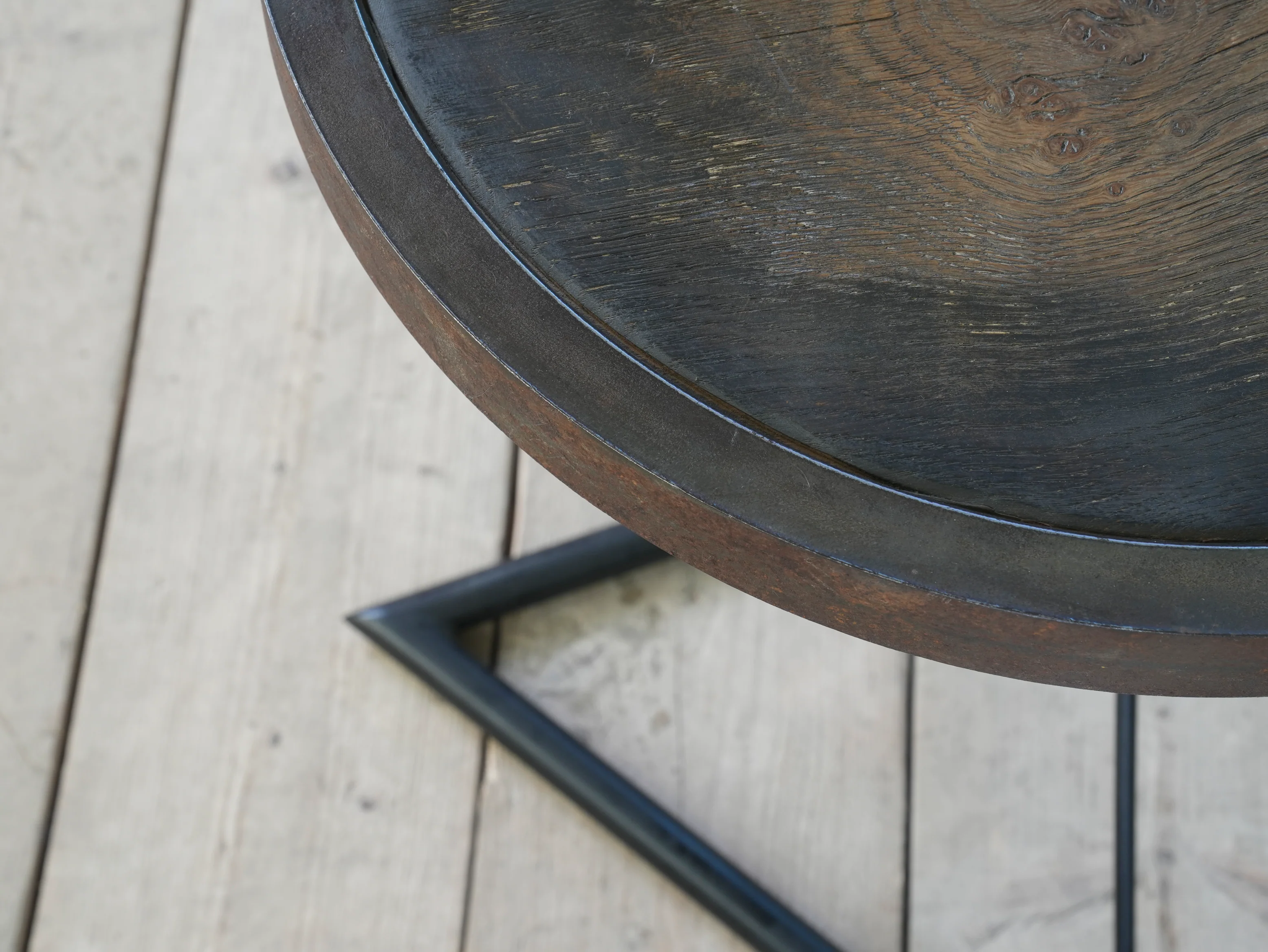 Steel & Oak Side Table - Image 11