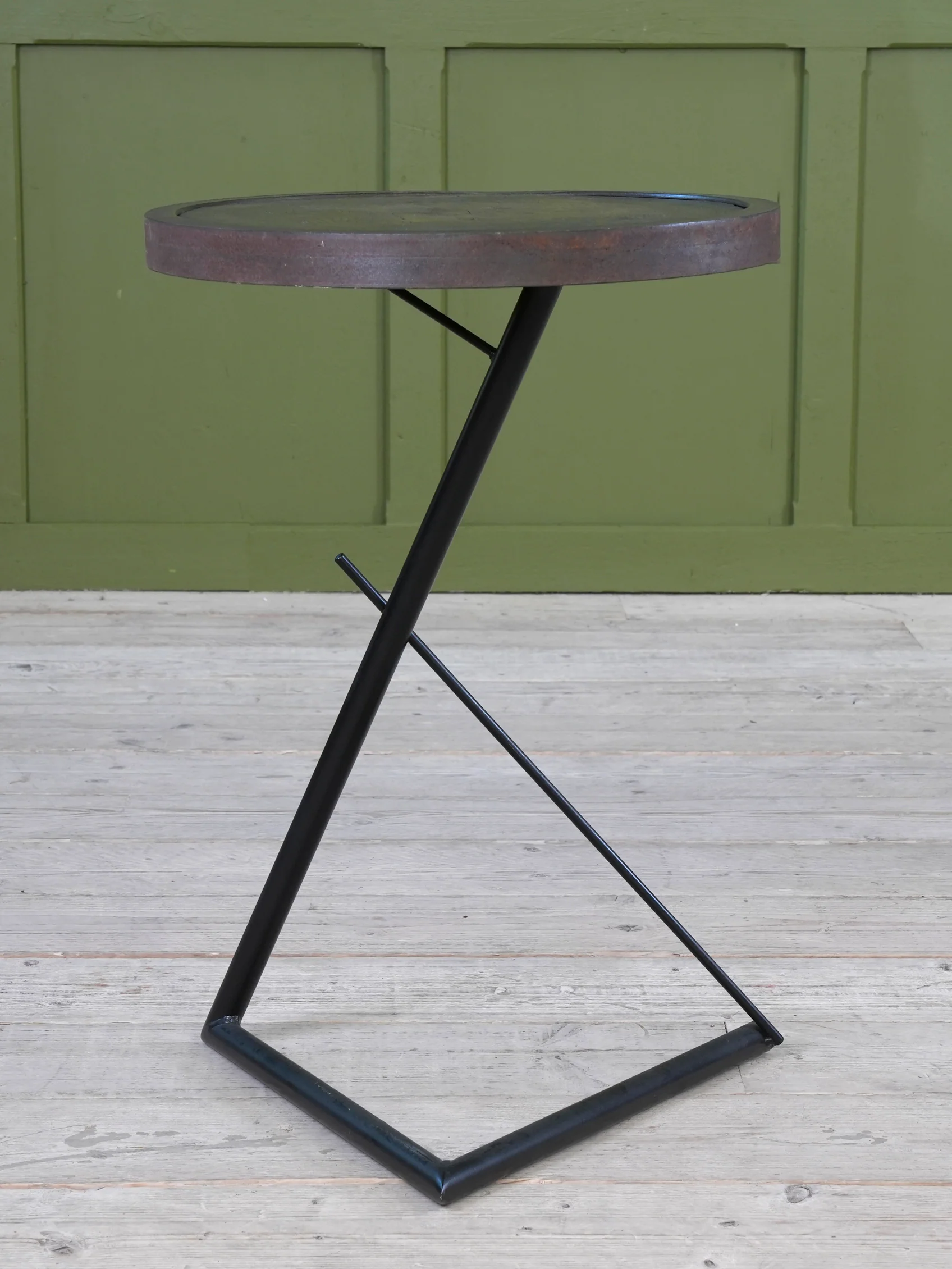 Steel & Oak Side Table - Image 5