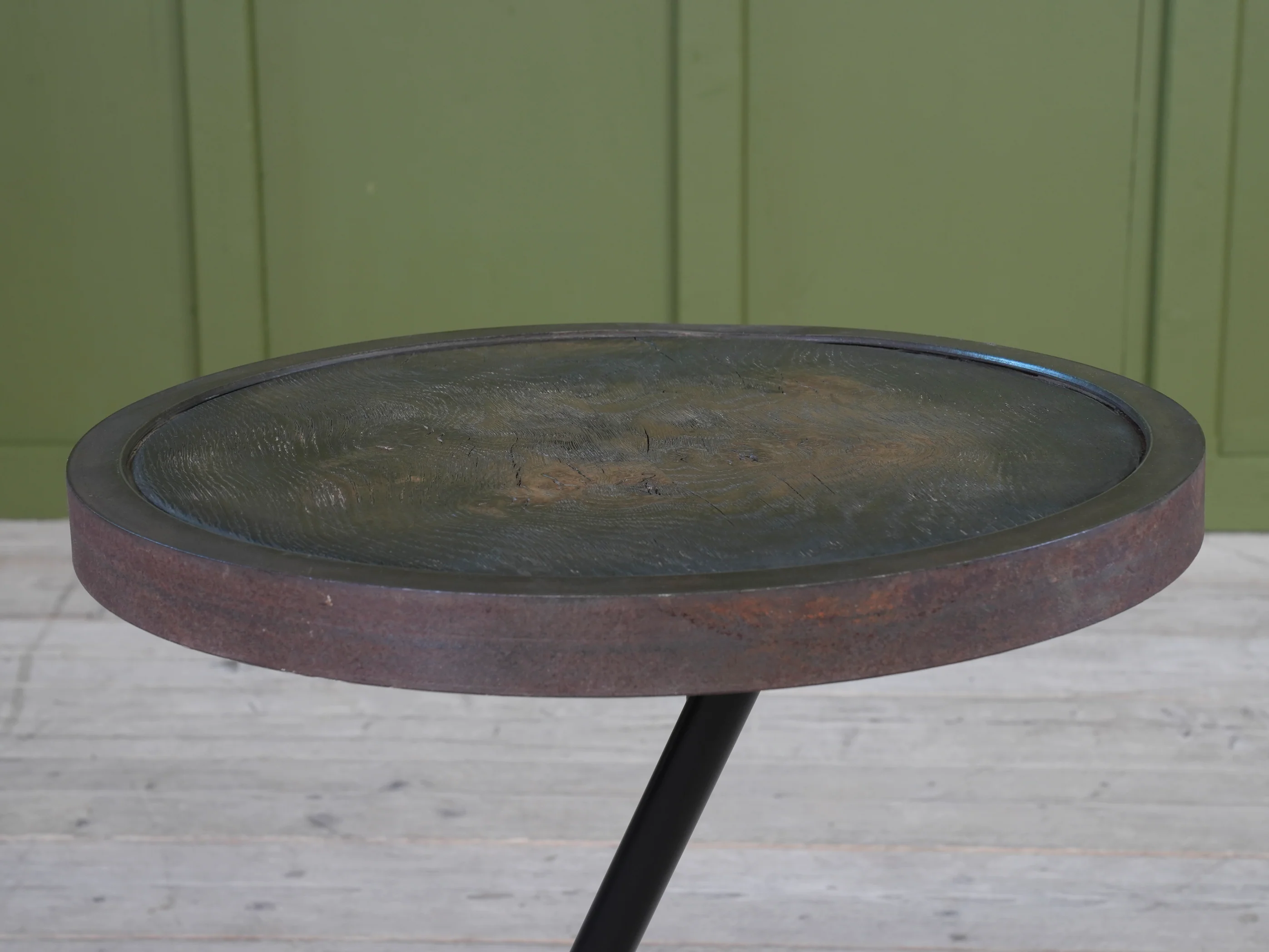 Steel & Oak Side Table - Image 6