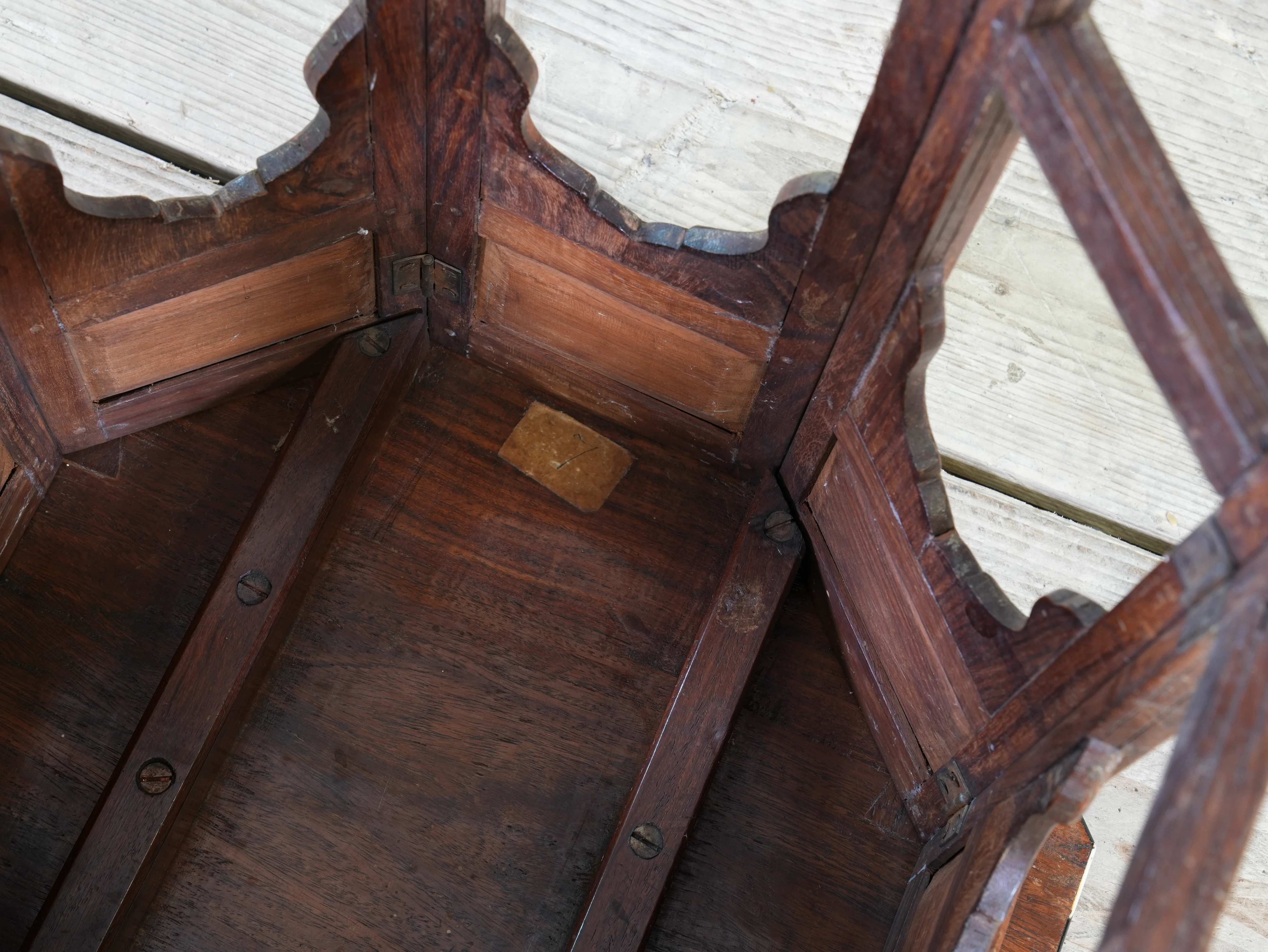 A Bone & Ebony Inlaid Hoshiarpur Table - Image 9