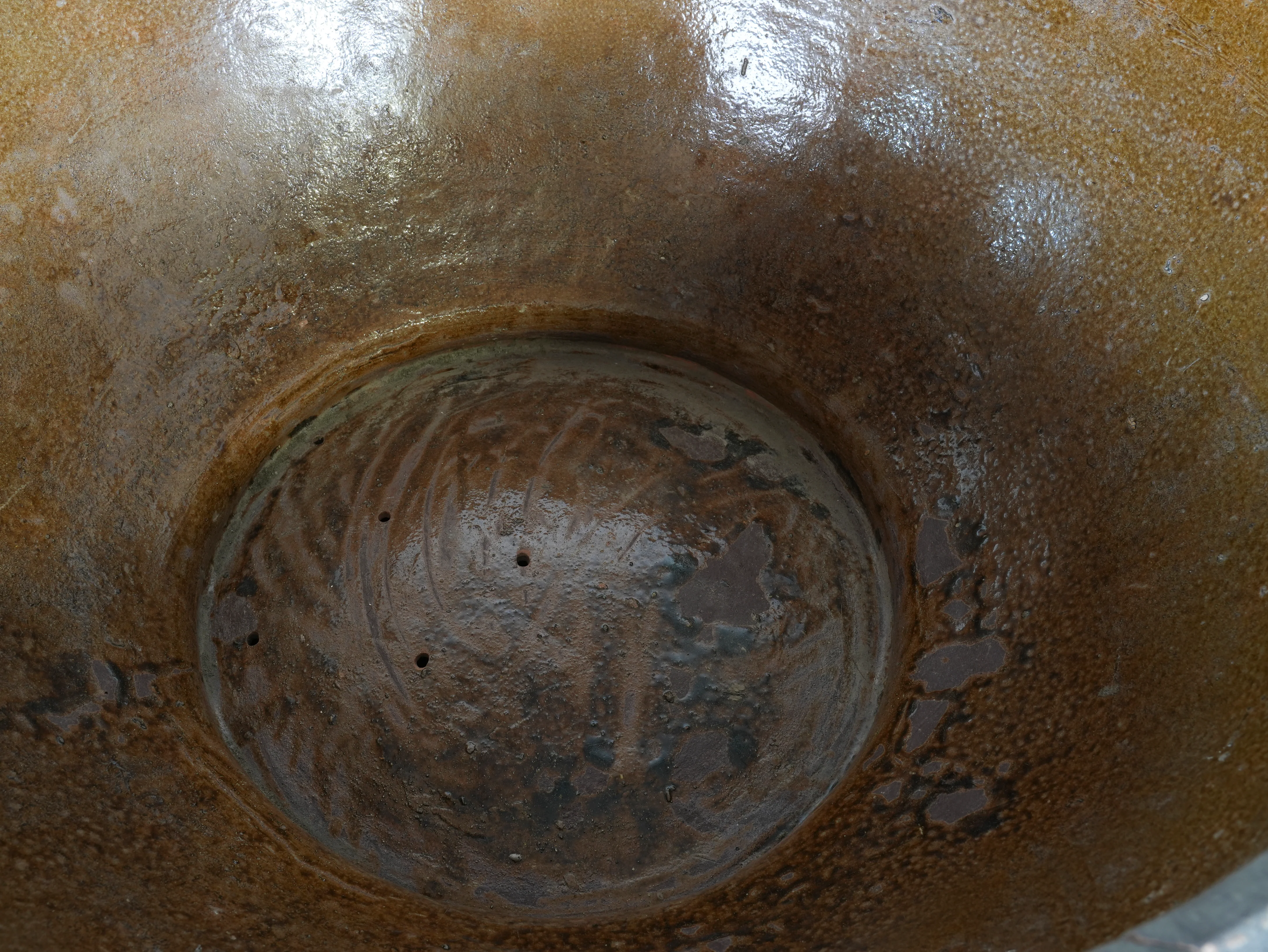 A Large Glazed Terracotta Dragon Bowl - Image 8