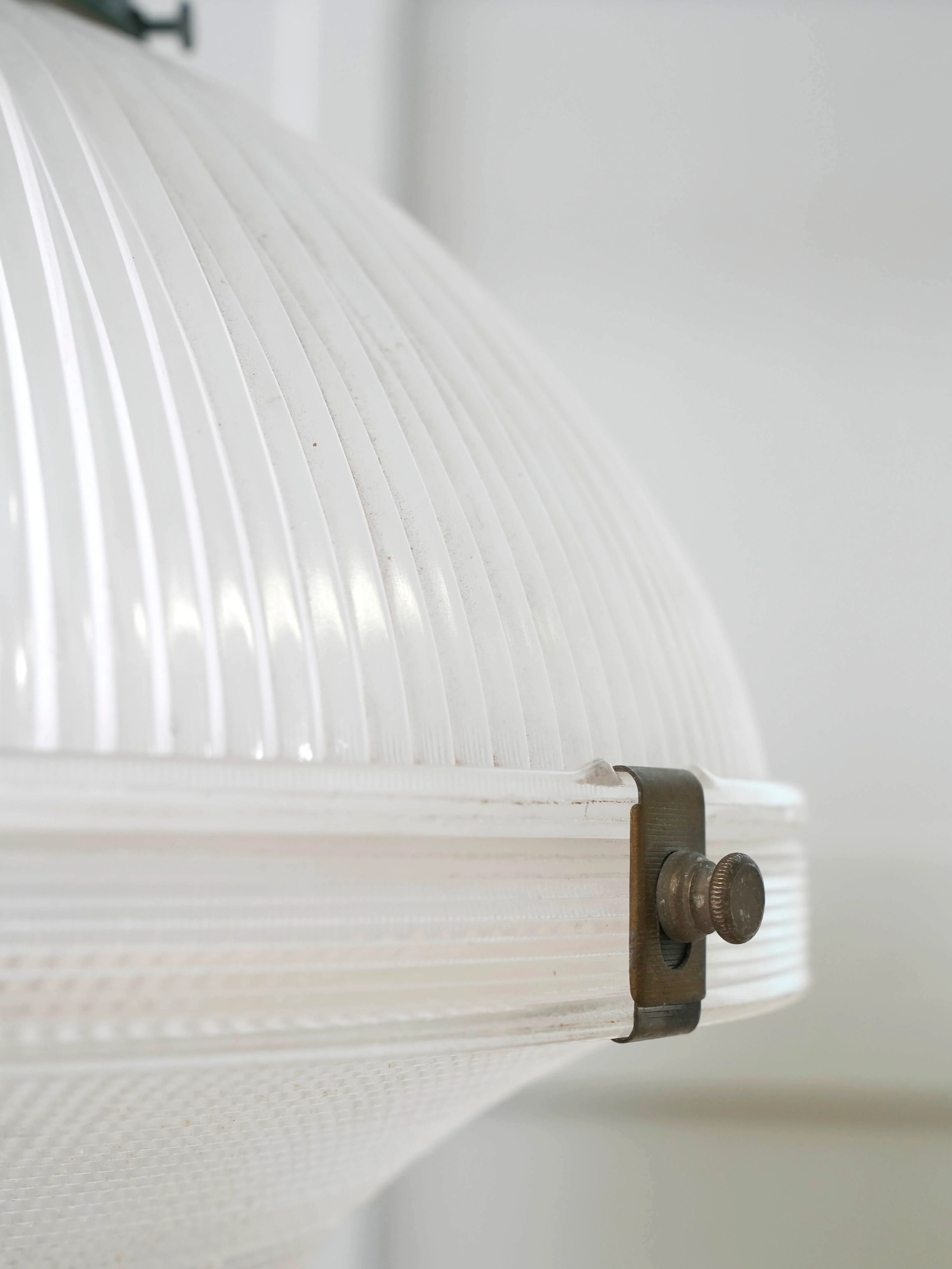 A Large Holophane Prismatic Glass Pendant Light - Image 5
